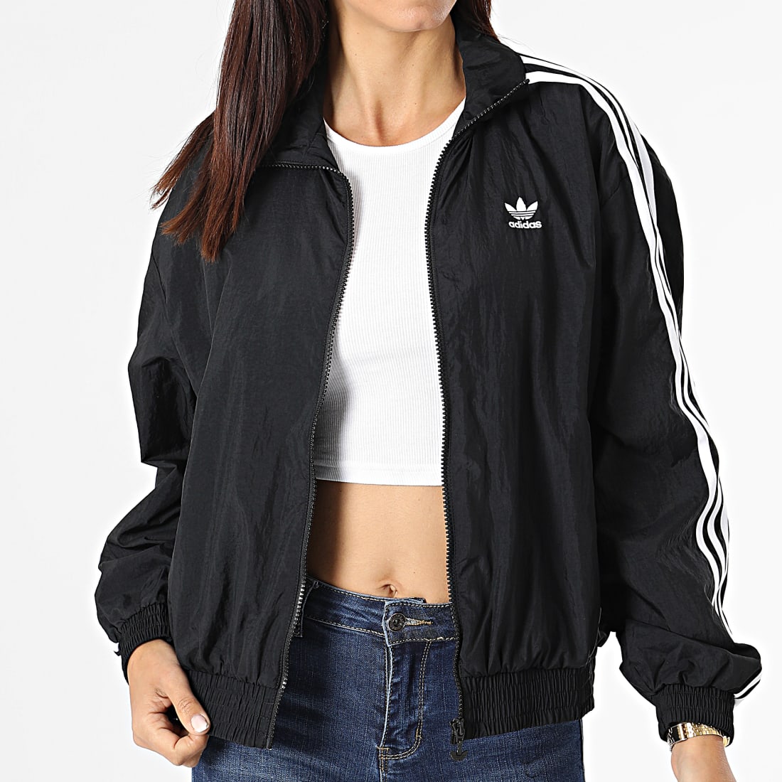Adidas Originals - Veste Zipp?�e Femme A Bandes Japona GN2928 Noir - LaBoutiqueOfficielle.com
