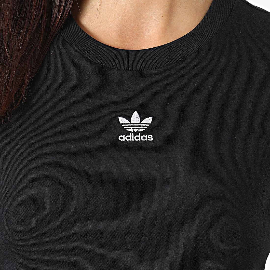 Adidas Originals - Tee Shirt Crop Femme H37882 Noir -  LaBoutiqueOfficielle.com
