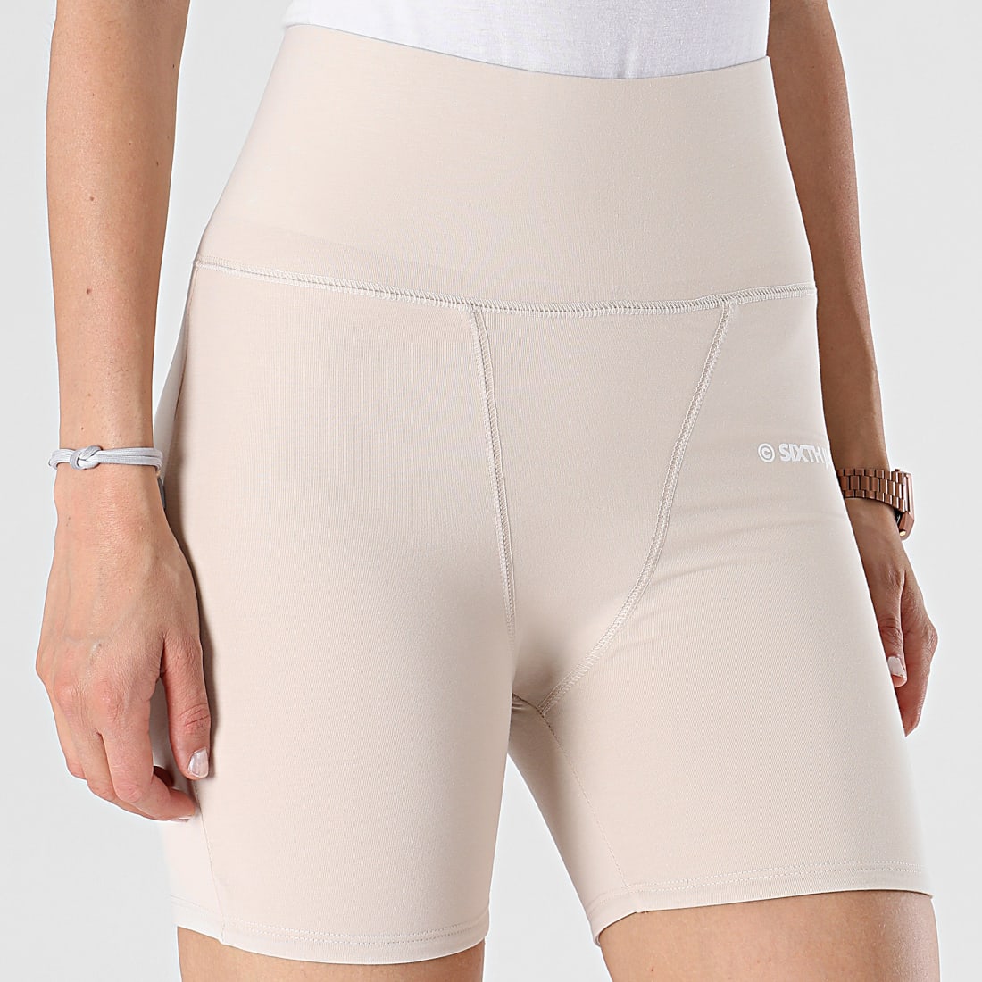 Short cycliste deals femme beige