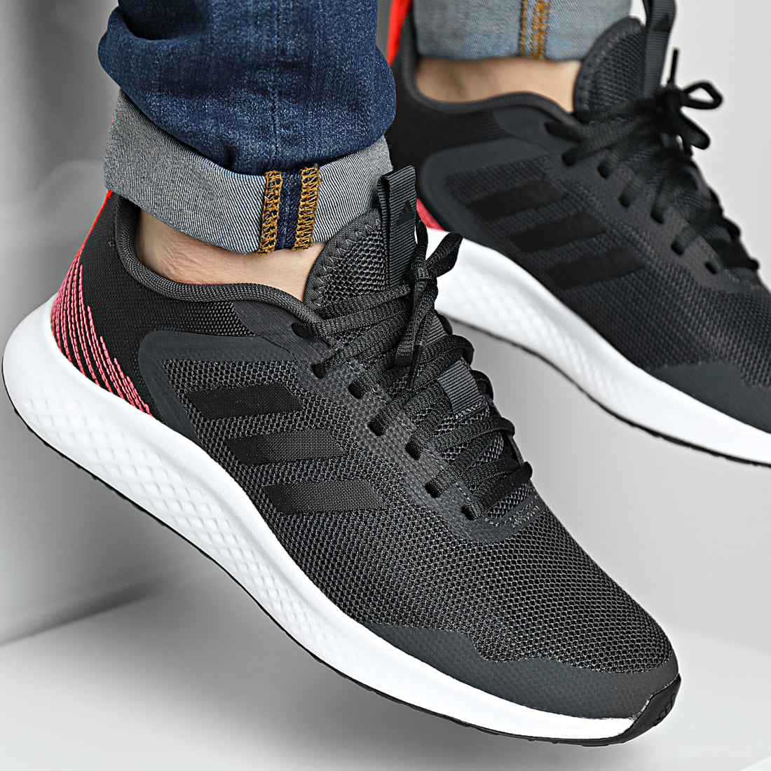 Adidas Performance - Baskets Fluidstreet GZ2719 Carbon Core Black Solar Red  - LaBoutiqueOfficielle.com