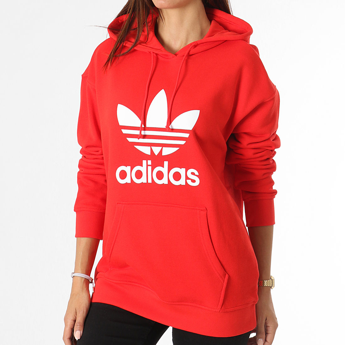 Adidas Originals - Sweat Capuche Femme Trefoil H33588 Rouge -  LaBoutiqueOfficielle.com