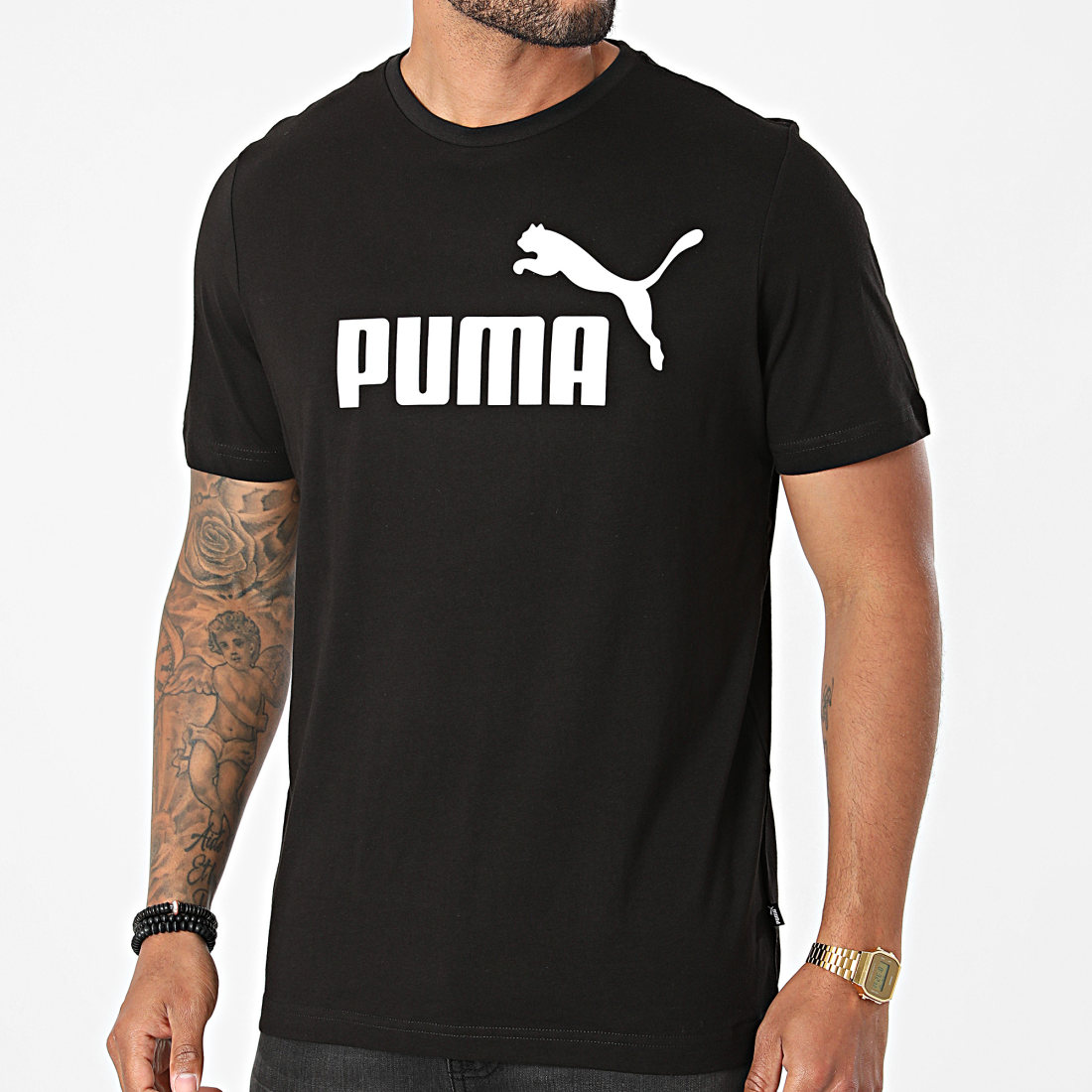 Puma Tee Shirt Essential Logo Noir 