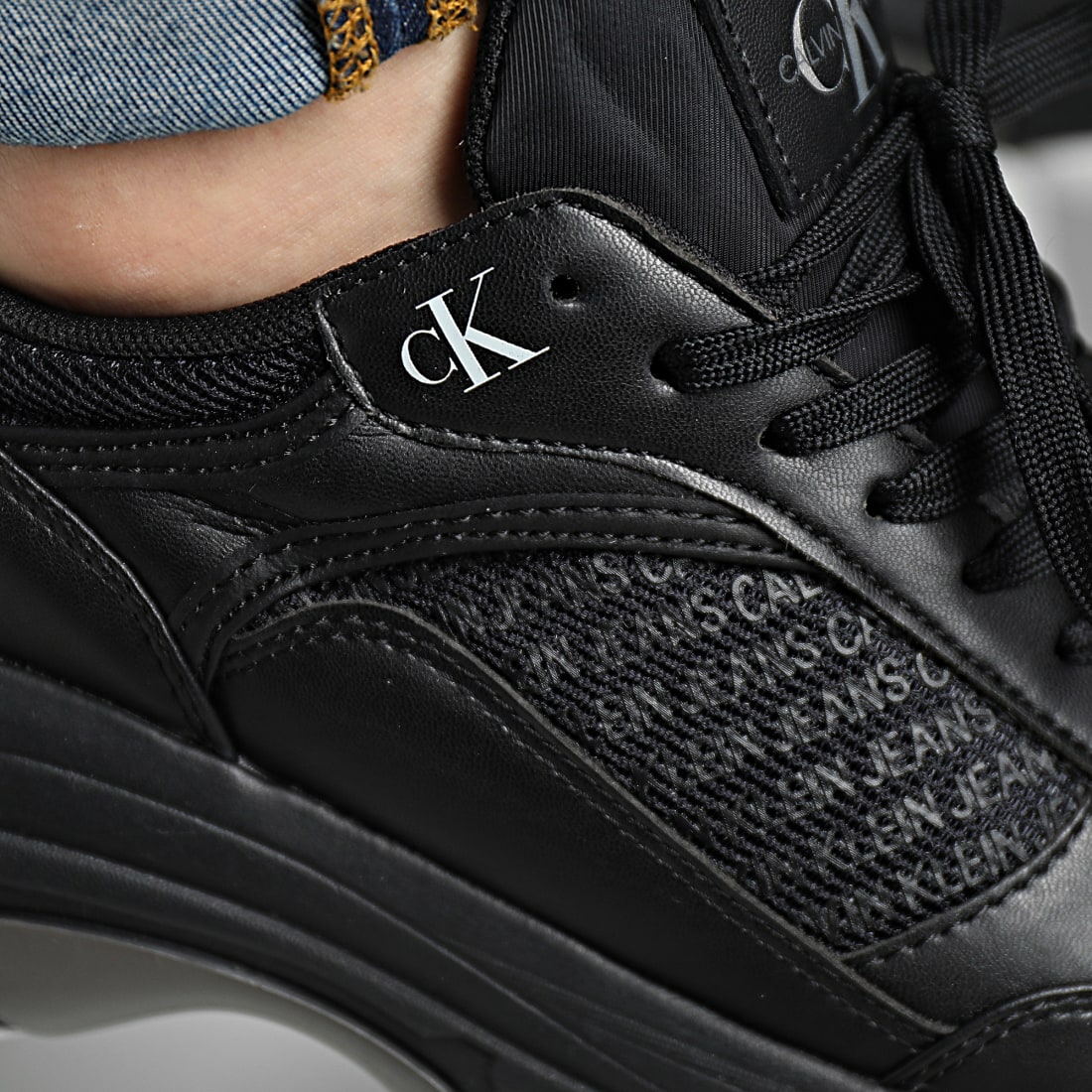 calvin klein chunky sole lace up sneaker