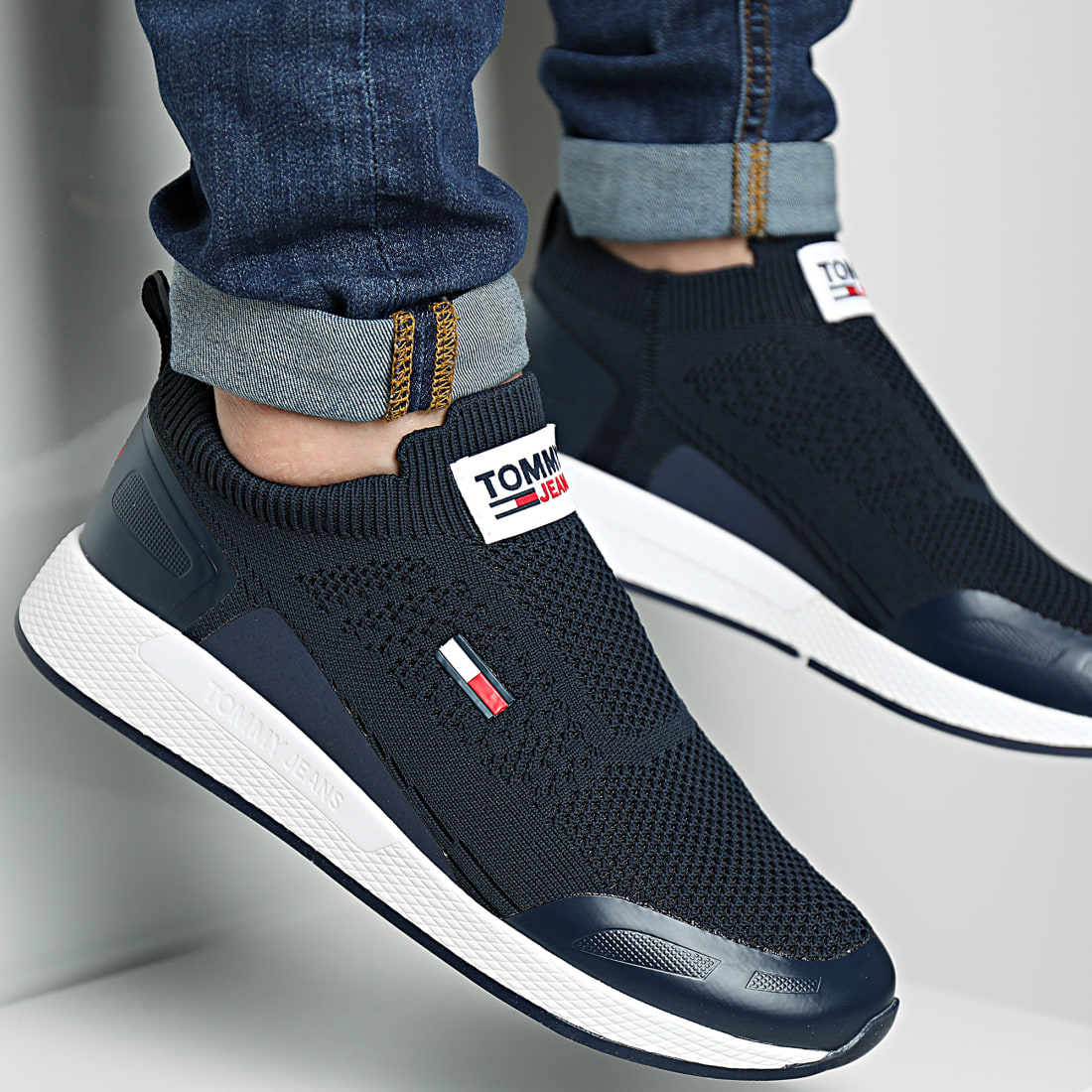 basket tommy hilfiger bleu marine