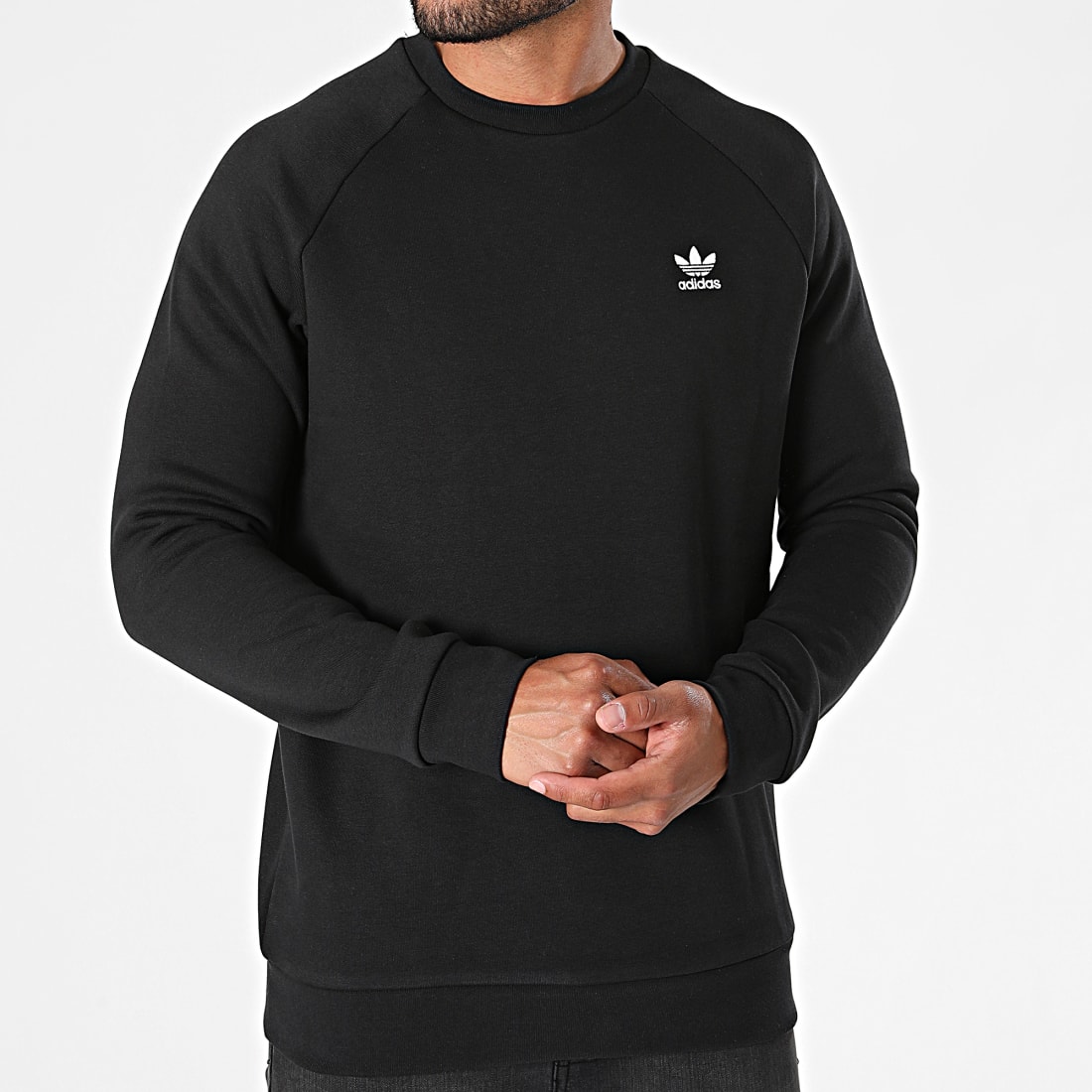 Adidas Originals - Sweat Crewneck Essential H34645 Noir - LaBoutiqueOfficielle.com