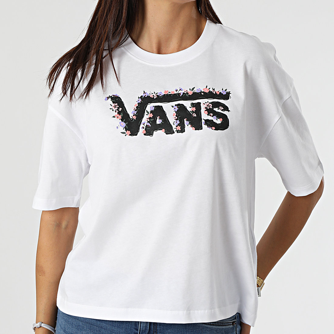 vans broderie rose rouge