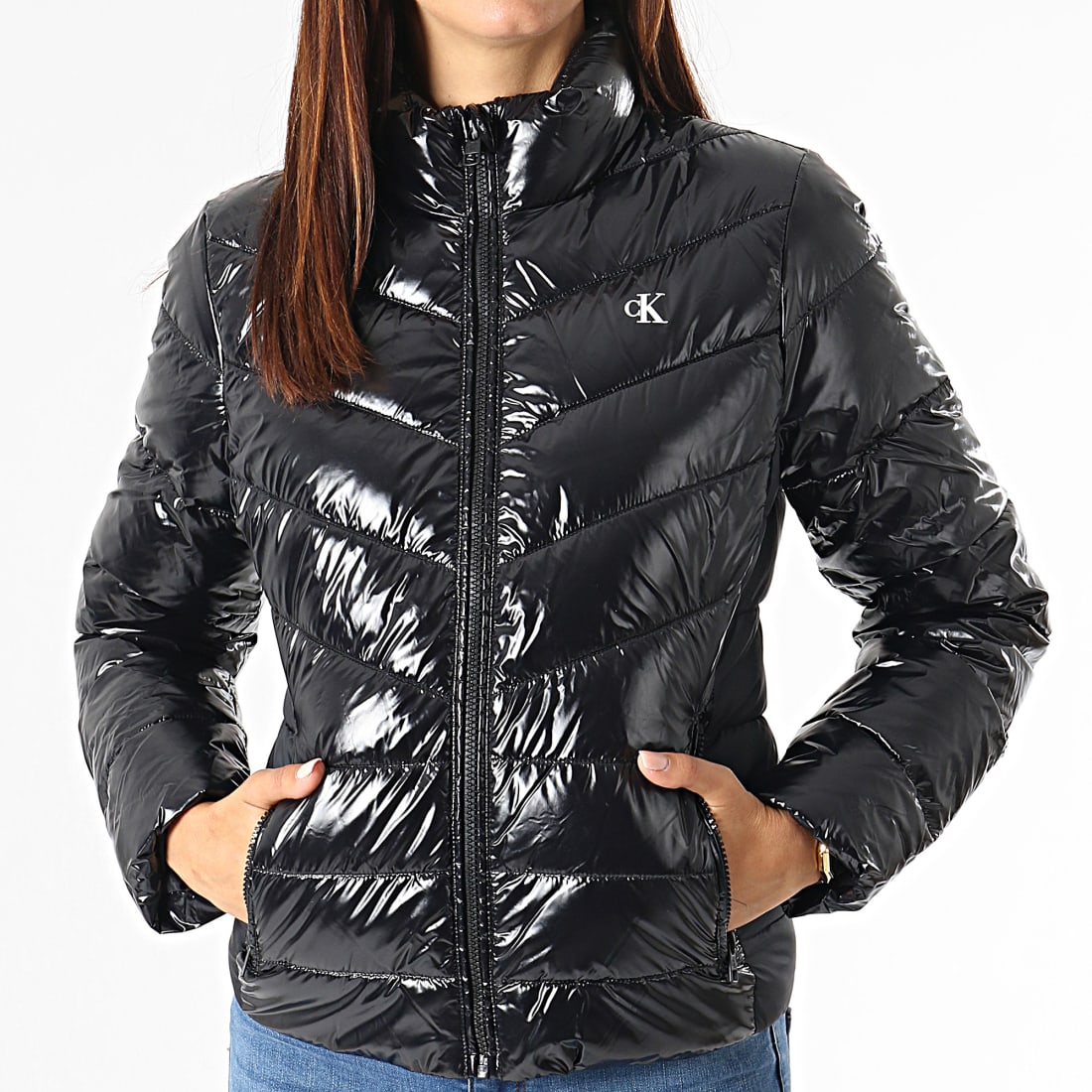 Calvin Klein Doudoune Femme Glossy Padded 6261 Noir