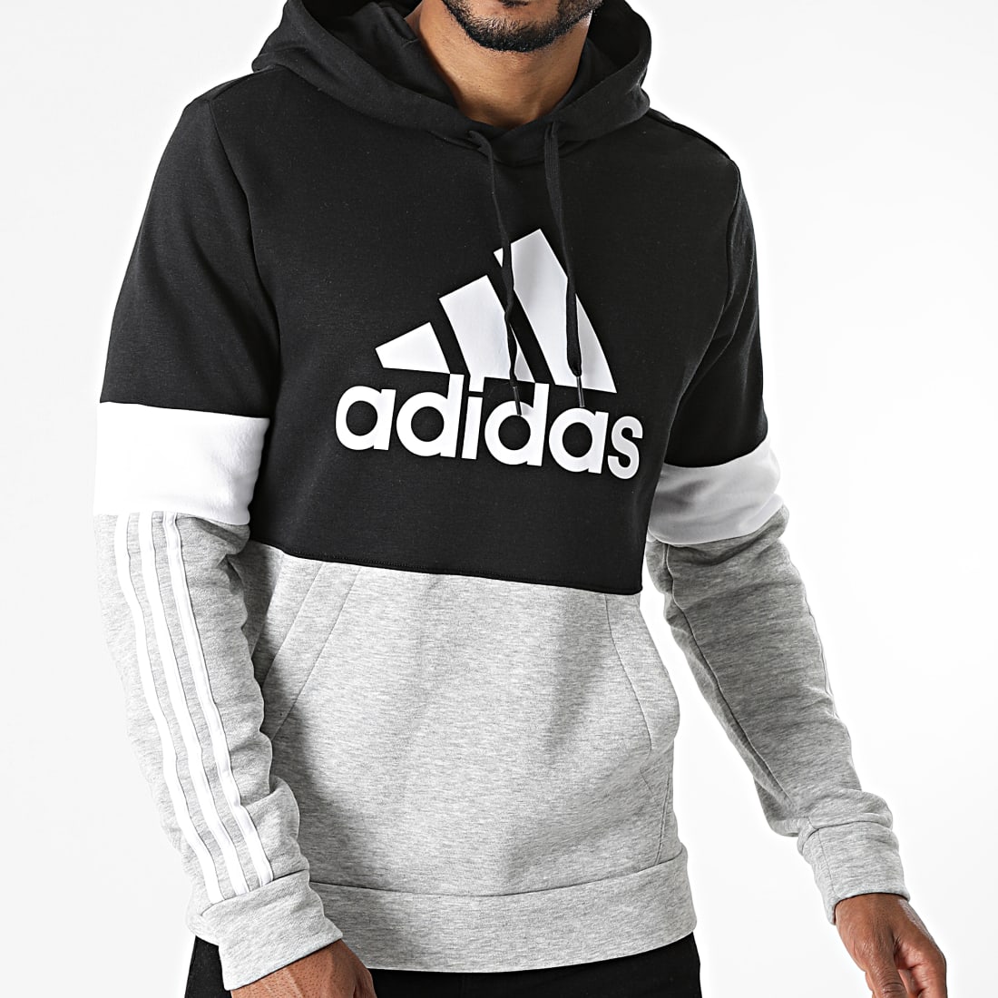 Adidas Performance - Sweat Capuche A Bandes CB H14646 Gris Chiné Noir -  LaBoutiqueOfficielle.com