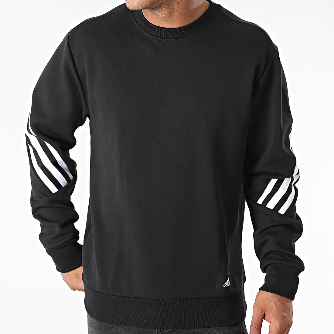 Adidas Sportswear Sweat Crewneck A Bandes HB1419 Noir