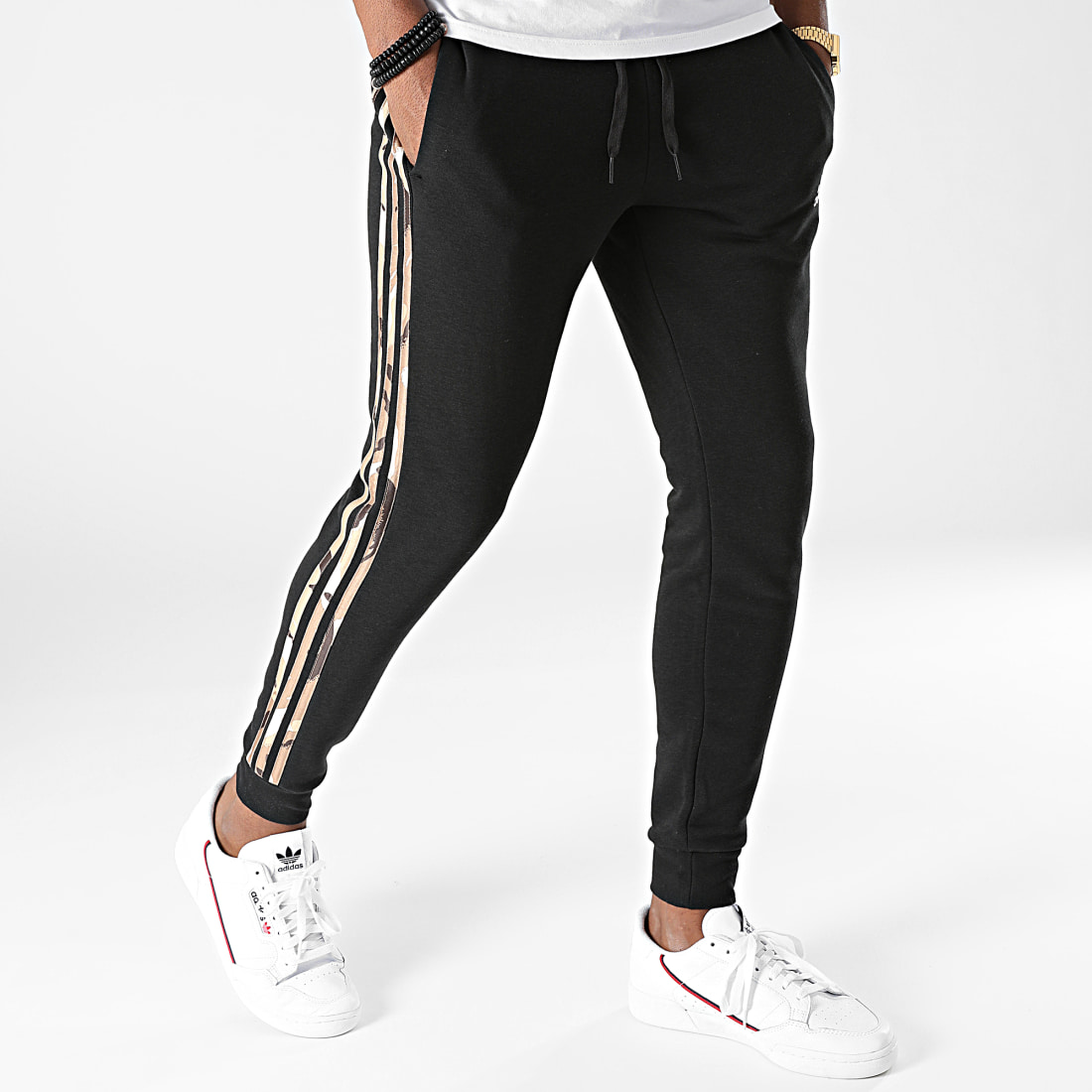 adidas Essentials Fleece Camo-Print Pants - Black | GV2125 | adidas US