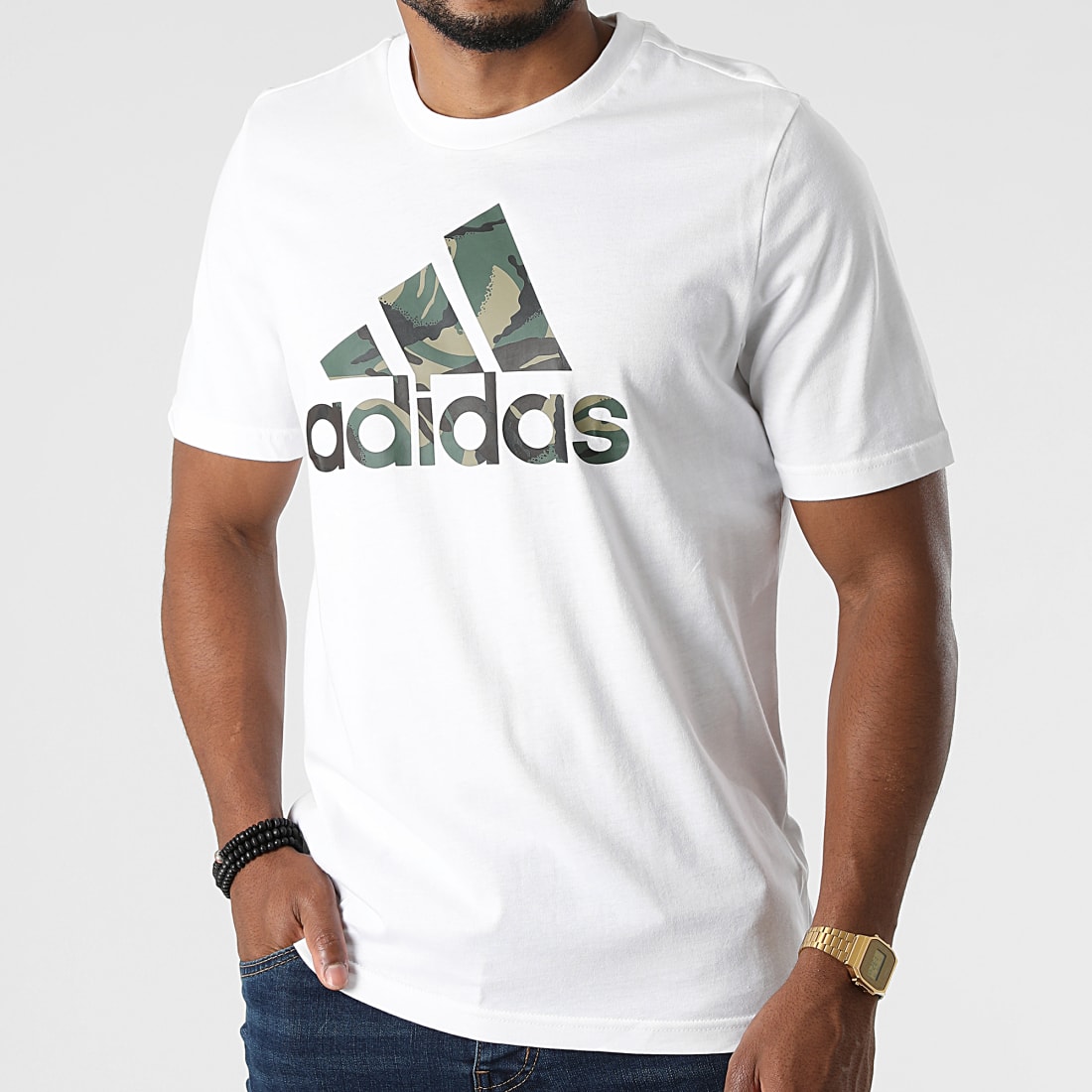 Adidas Performance - Tee Shirt Essentials Camouflage Print GV5237 Ecru -  LaBoutiqueOfficielle.com