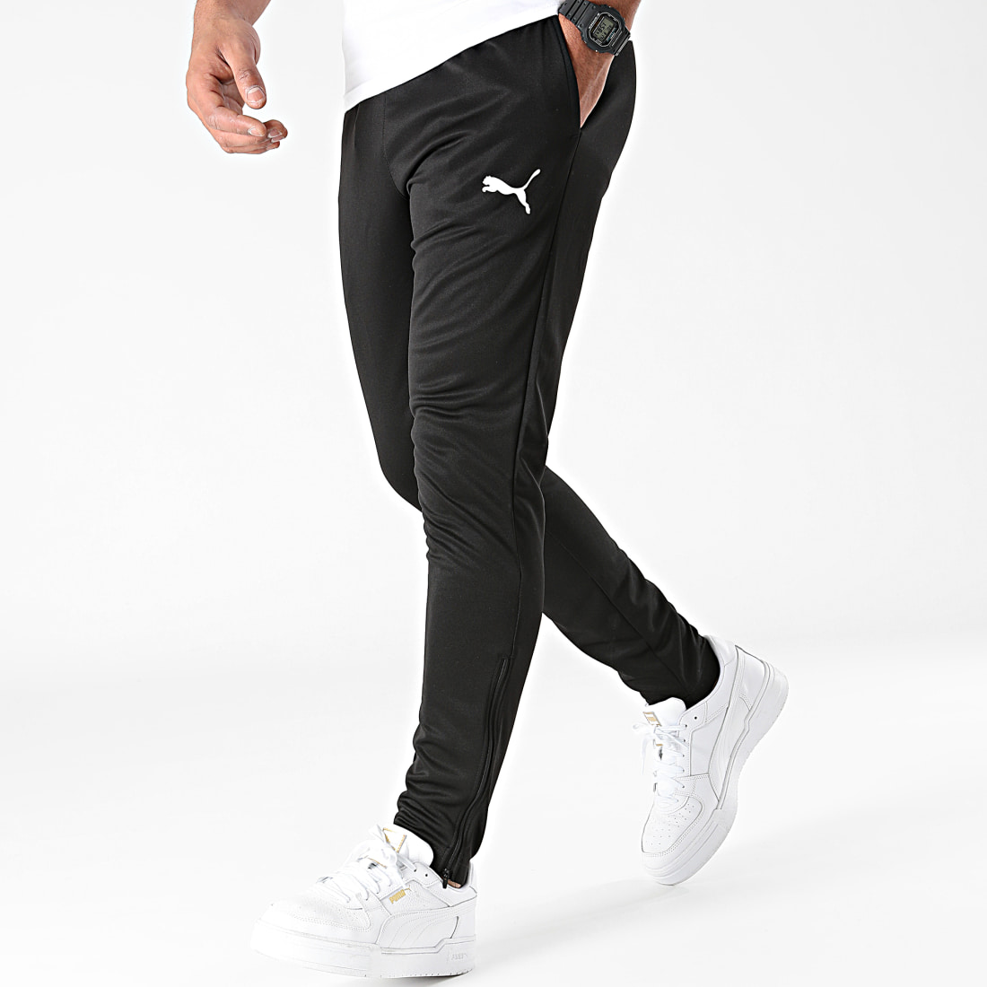 Puma - Pantalon Jogging Team Rise Poly Training DryCell Noir