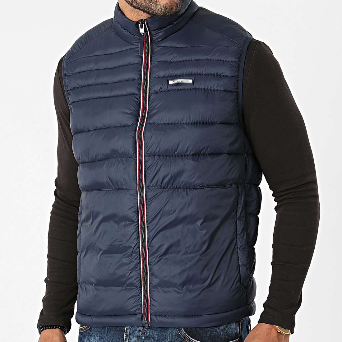 Doudoune Sans Manches Jack & Jones - Gilet Matelassé Pour Homme, Regular Fit, 100% Polyester