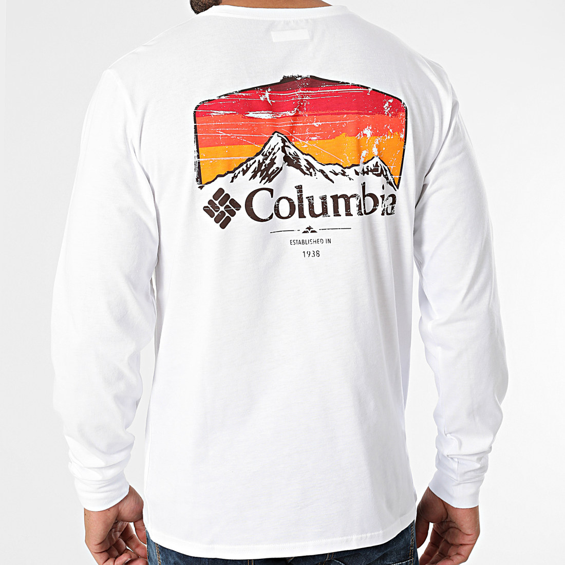 Columbia Tee Shirt Manches Longues Pikewood Graphic 1977053 Blanc