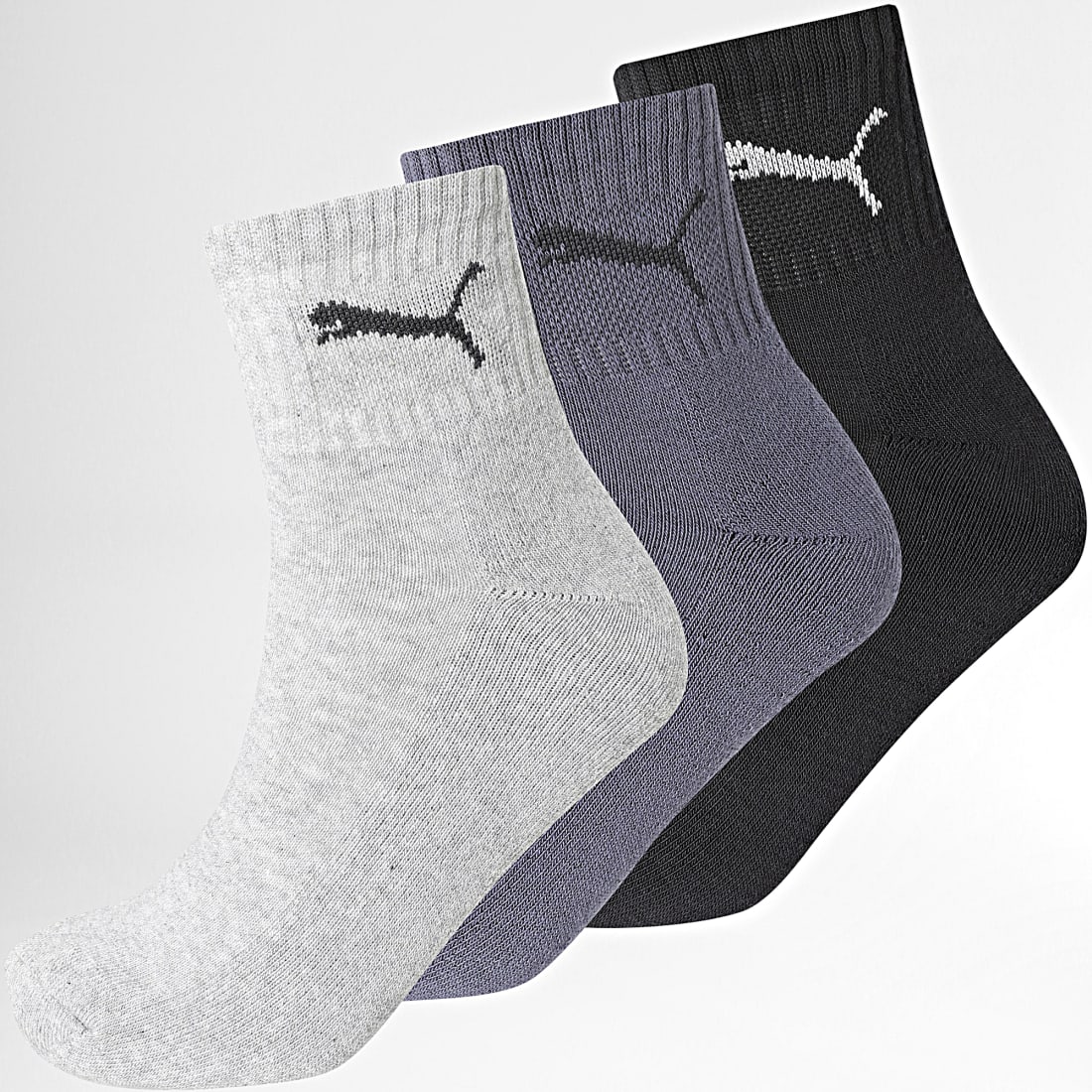 Lot de 3 paires de chaussettes 'Puma' - gris/bleu - Kiabi - 8.00€