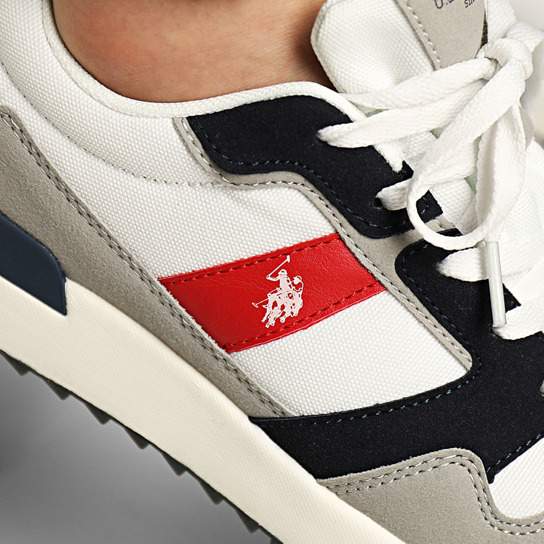 US Polo ASSN Baskets Percy White