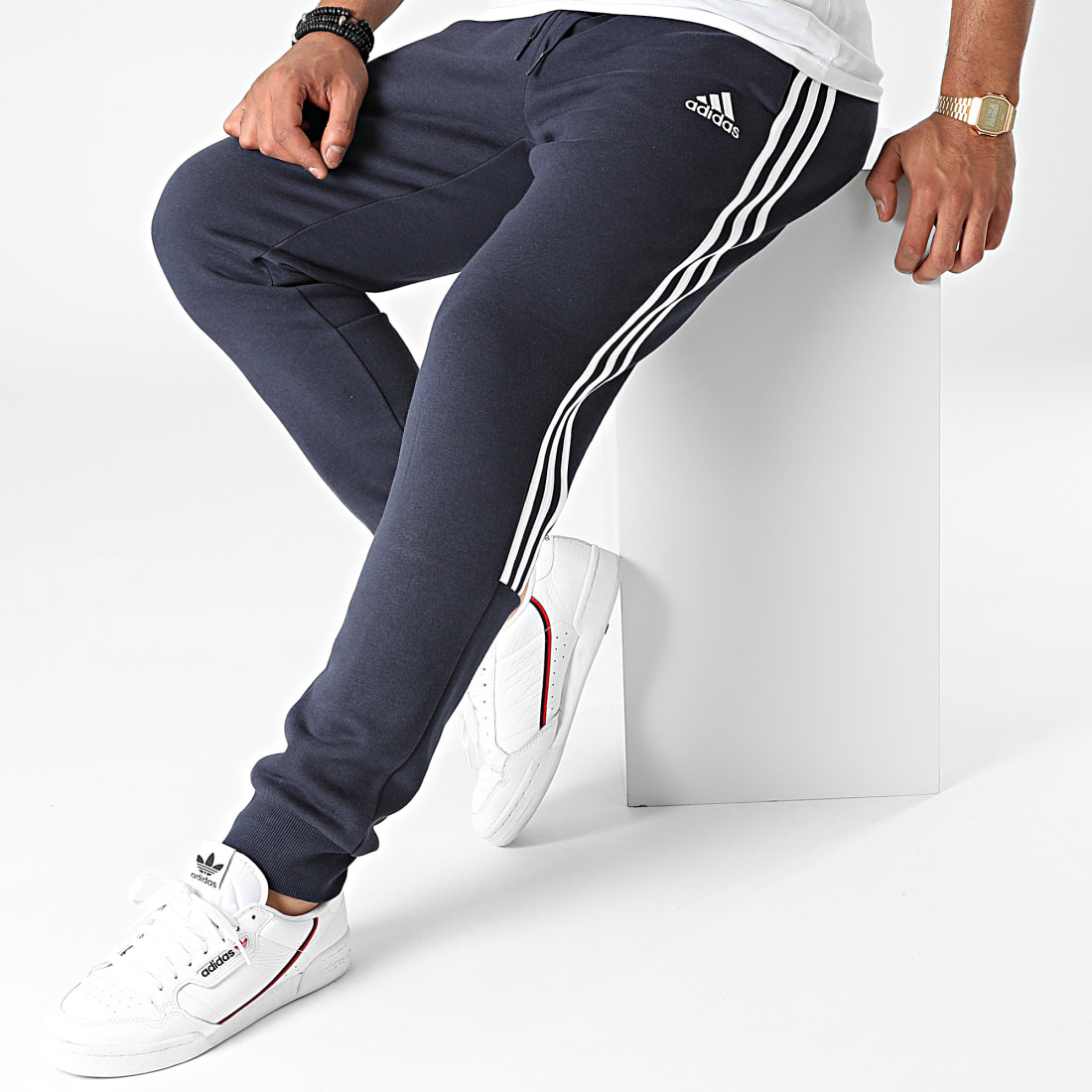 Adidas Performance - Pantalon Jogging A Bandes GK8977 Bleu Marine -  LaBoutiqueOfficielle.com