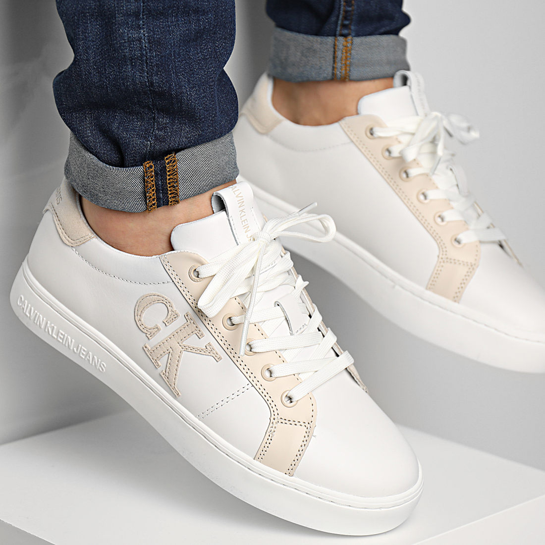 calvin klein chunky cupsole lace up