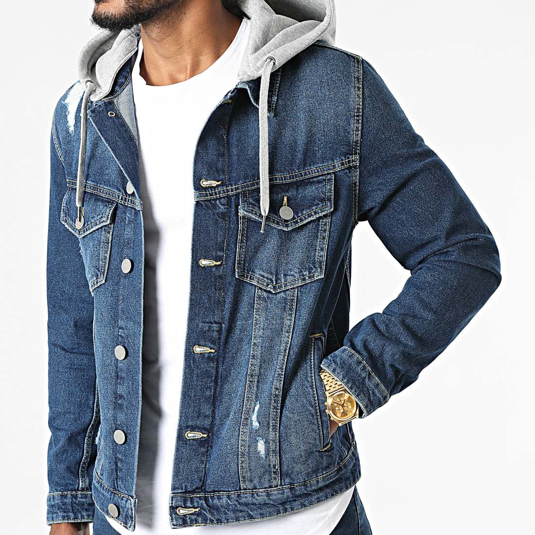Veste en 2025 jeans capuche