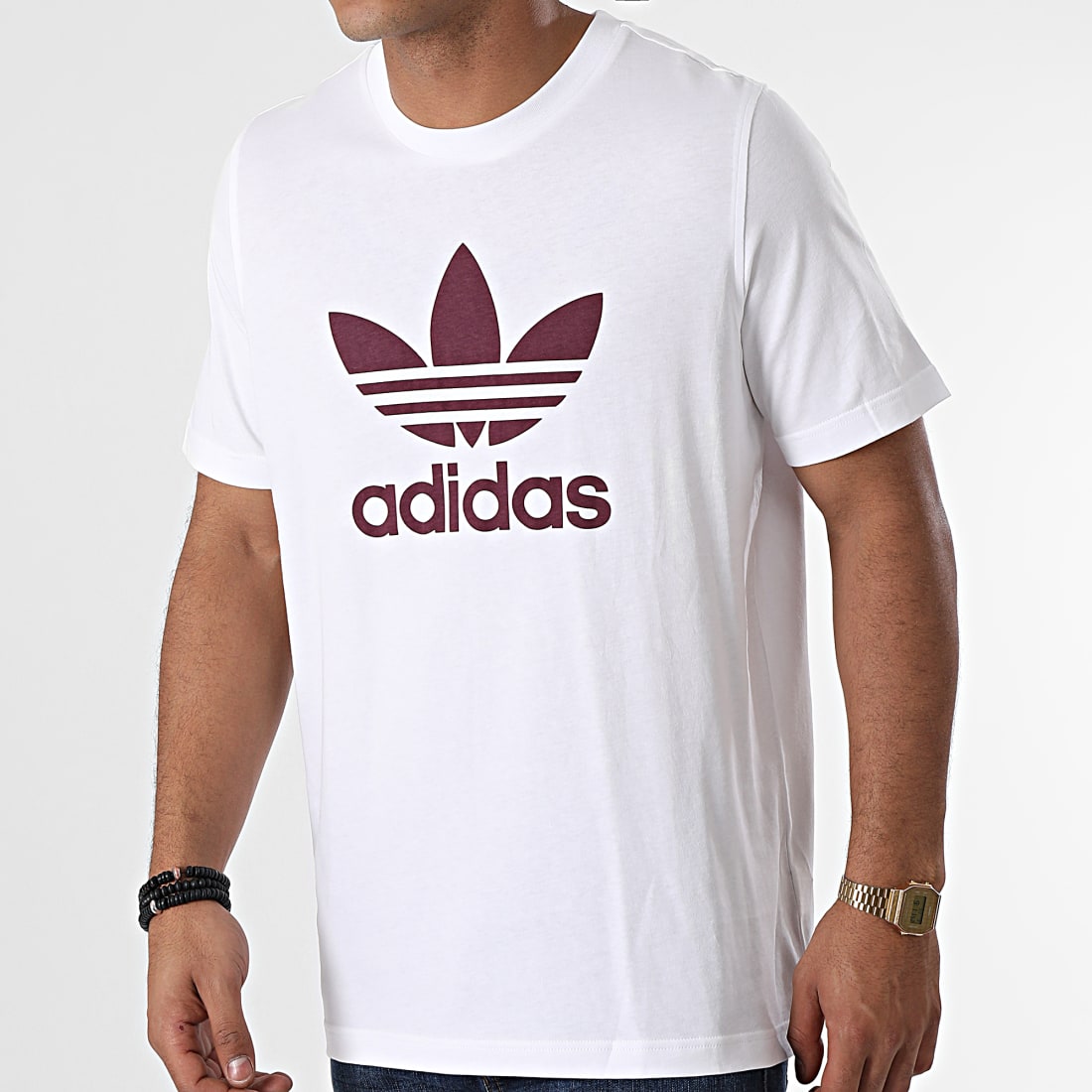Adidas Originals - Tee Shirt Trefoil H06637 Blanc - LaBoutiqueOfficielle.com