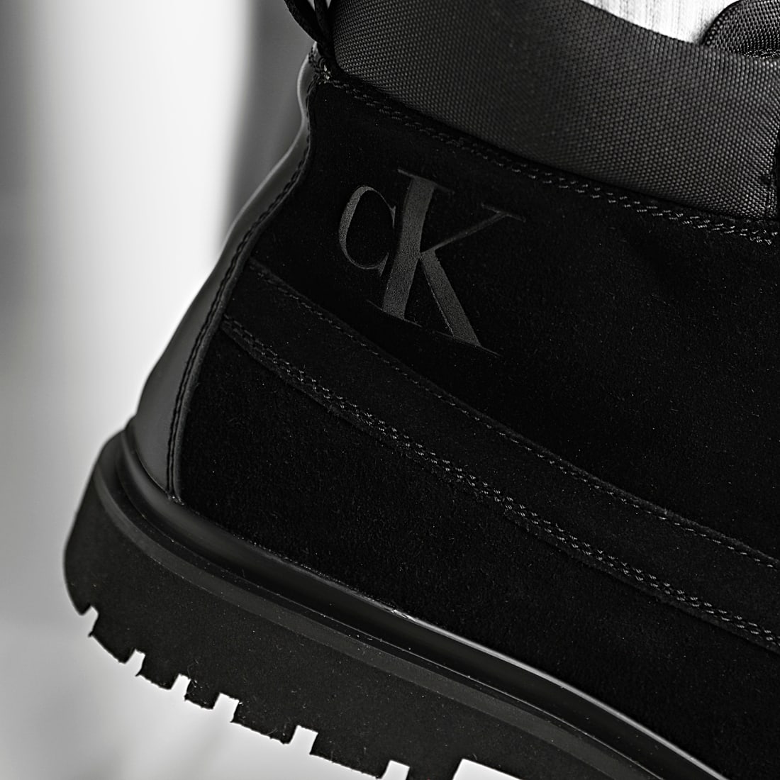 calvin klein lug mid lace up boot