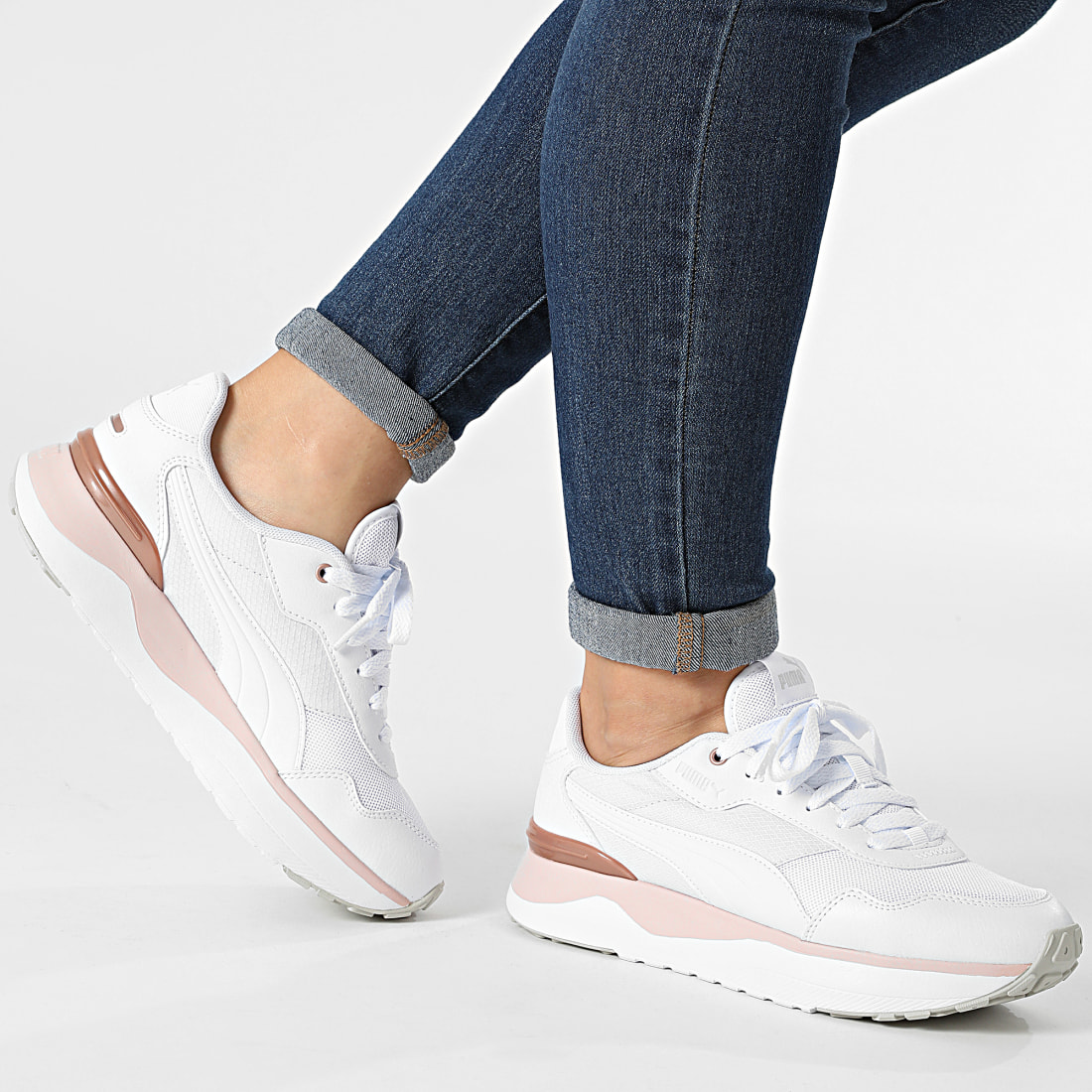 puma trinomic r698 blanche femme