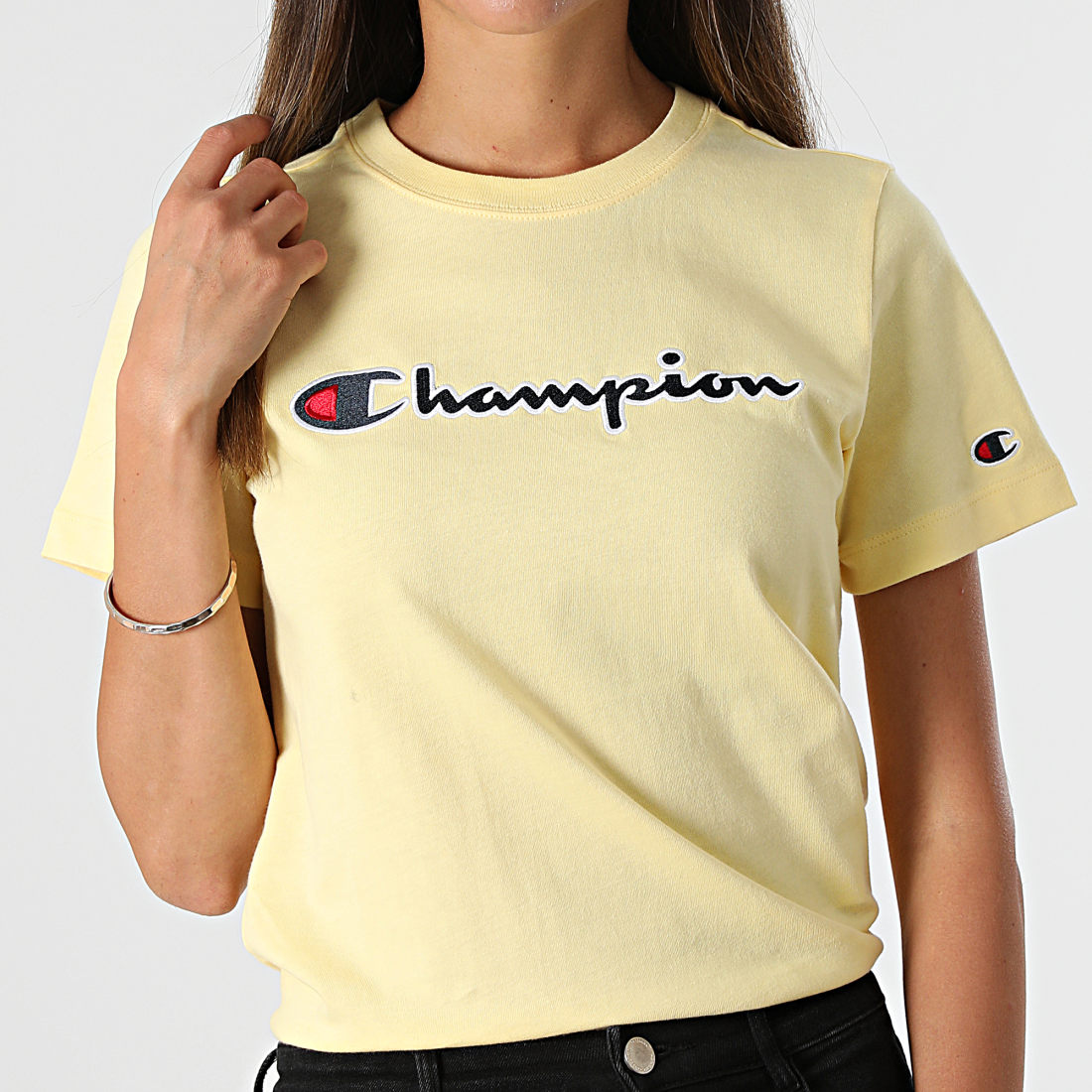 Champion Tee Shirt Femme 114472 Jaune
