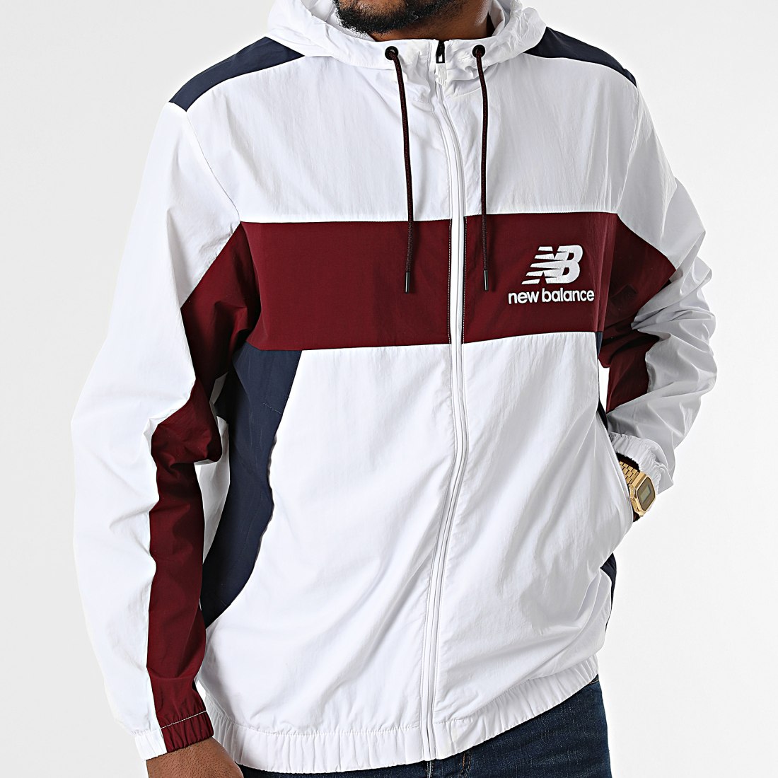 New Balance CoupeVent Capuche MJ13500 Blanc