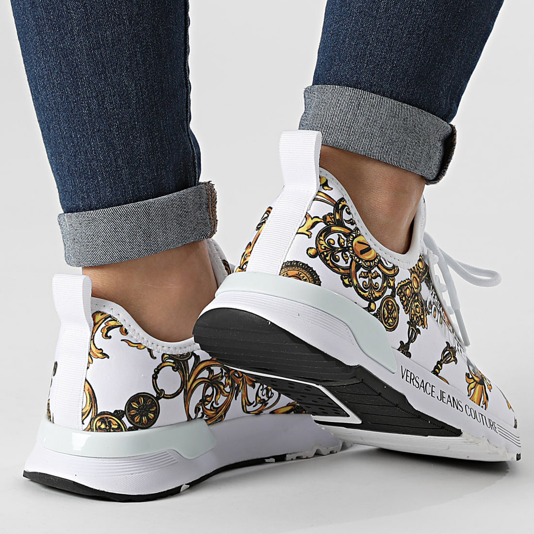 basket chaussette versace femme