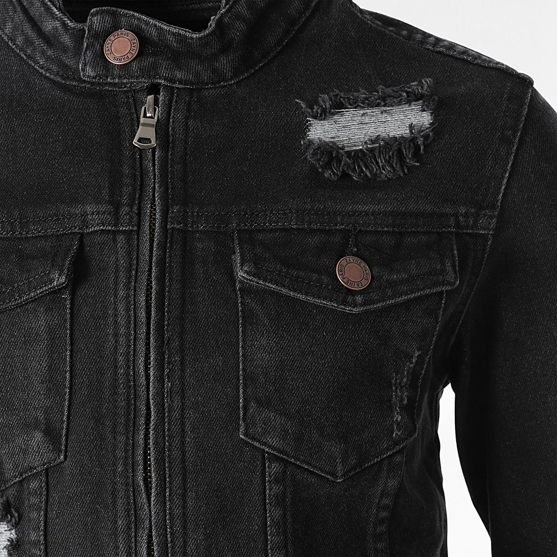 Veste en new arrivals jean noir enfant