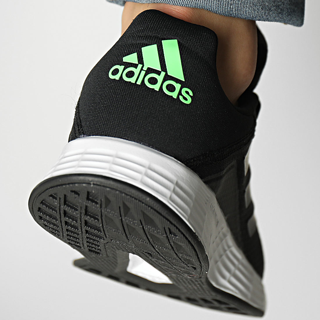 Adidas Performance - Baskets Duramo SL H04624 Core Black Screen Green - LaBoutiqueOfficielle.com