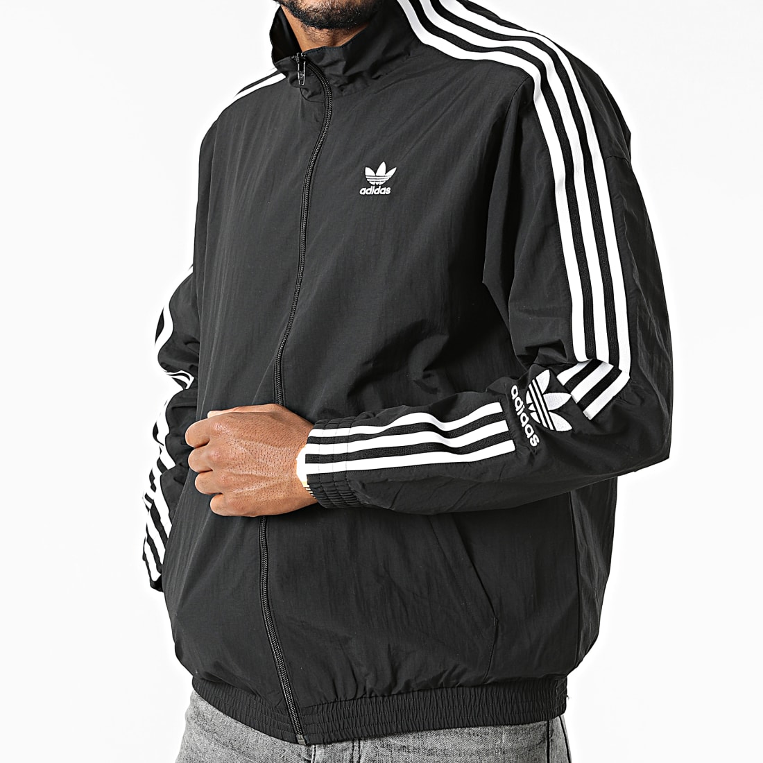 Adidas Originals - Veste ZippÃ©e A Bandes Lock Up H41391 Noir - LaBoutiqueOfficielle.com