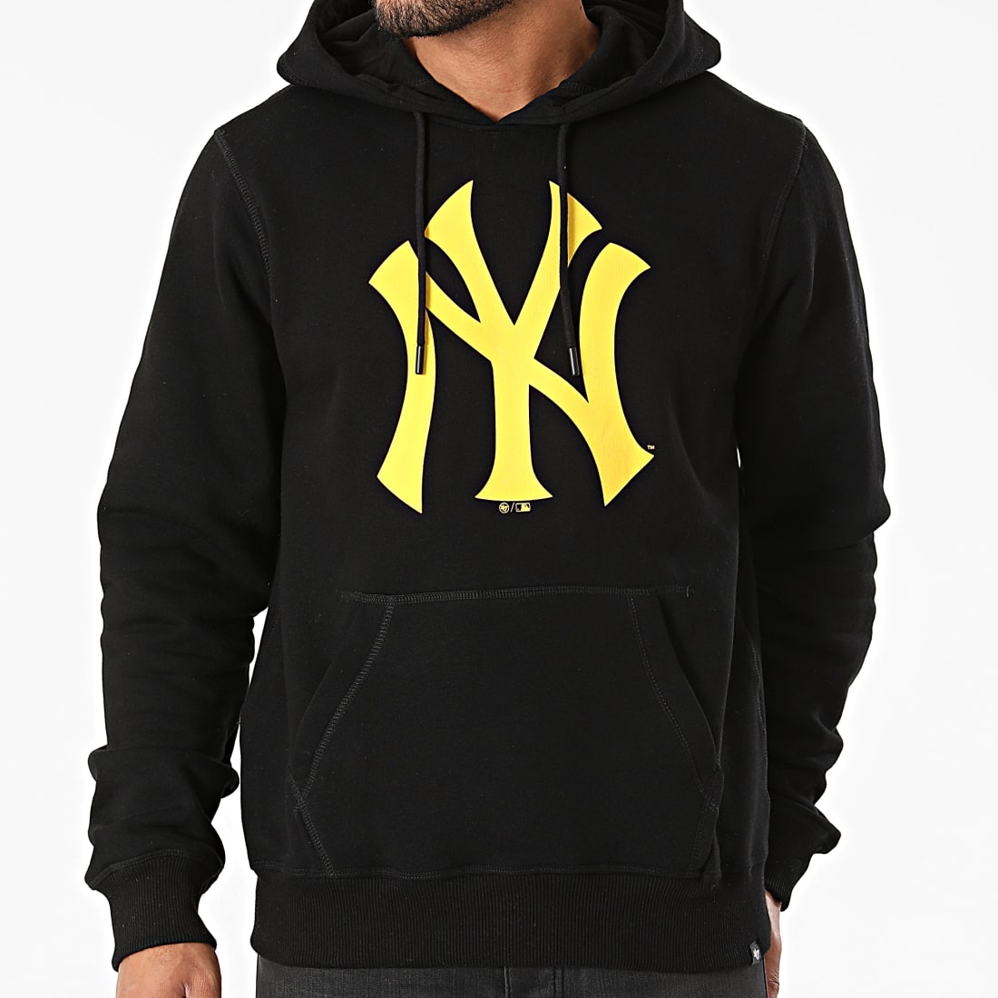 47 NEW YORK YANKEES BURNSIDE HOOD - Sweatshirt - jet black/black