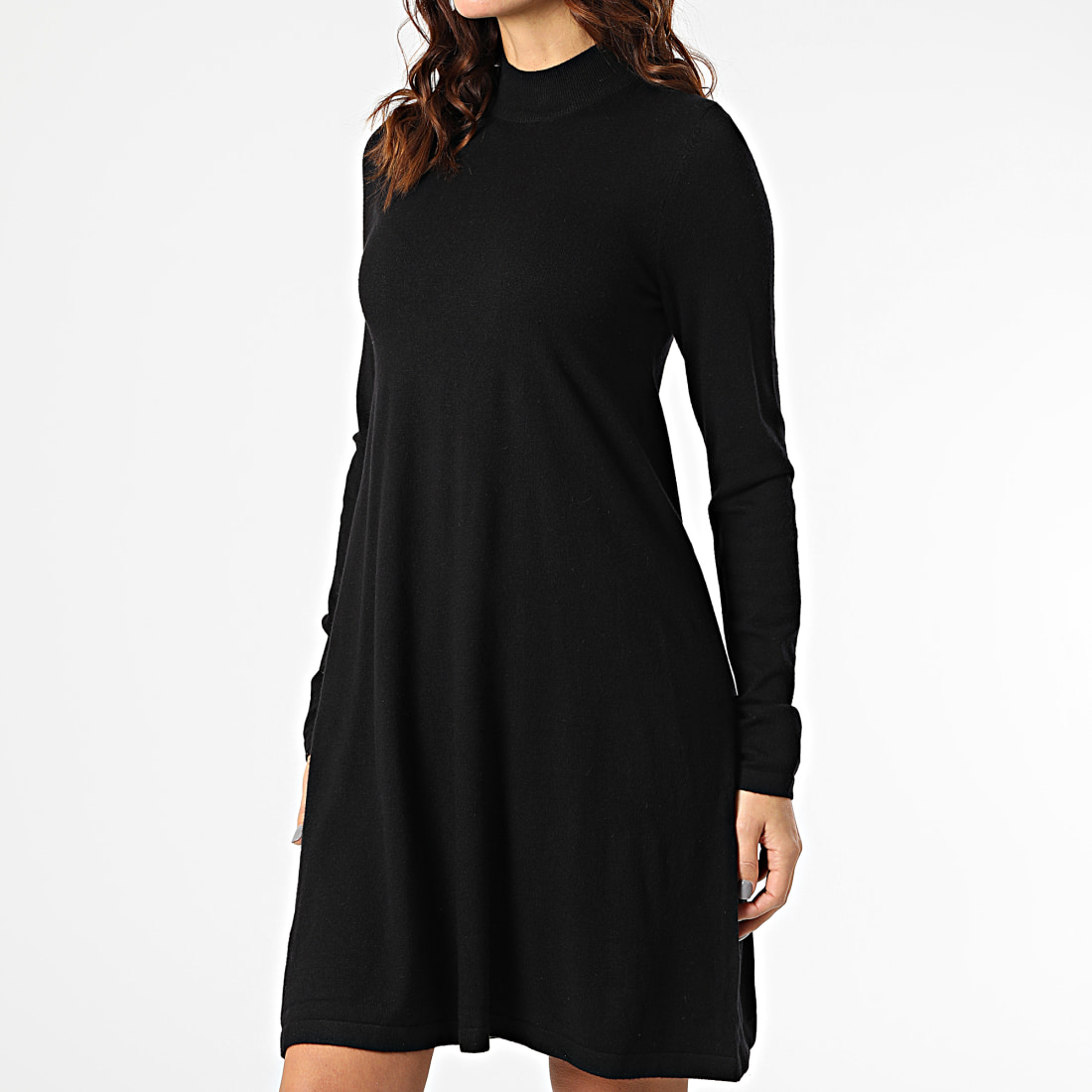 Vero Moda - Robe A Manches Longues Femme Happiness Noir - LaBoutiqueOfficielle.com