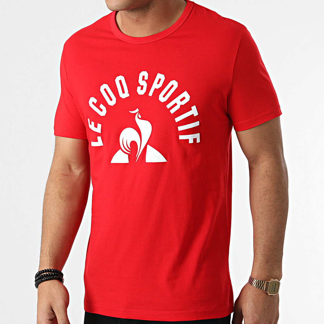 LE COQ SPORTIF BAT Tee SS N°2 M, Red Men's T-shirt