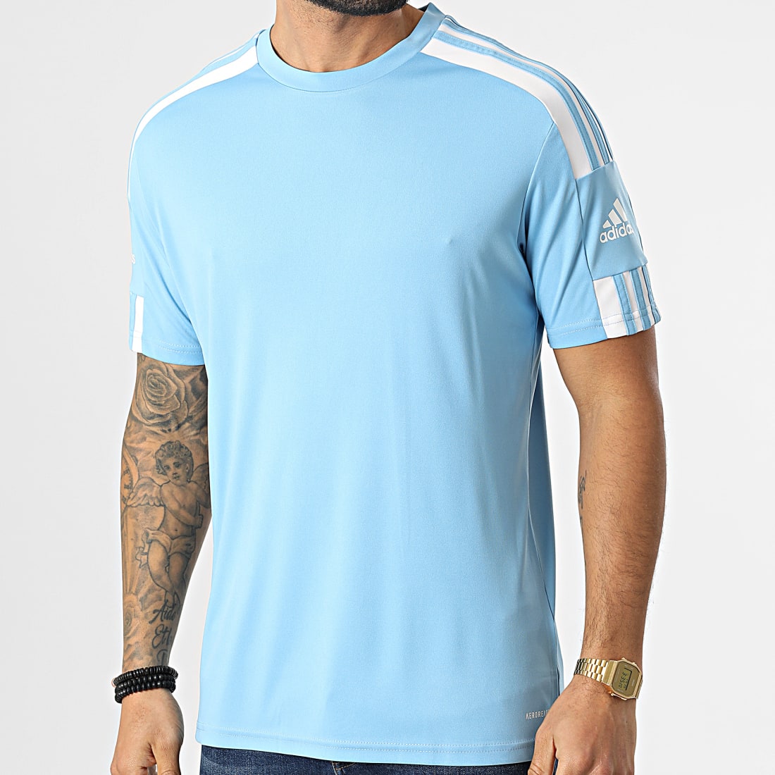 Adidas Performance - Tee Shirt De Sport A Bandes GN6726 Bleu Clair -  LaBoutiqueOfficielle.com