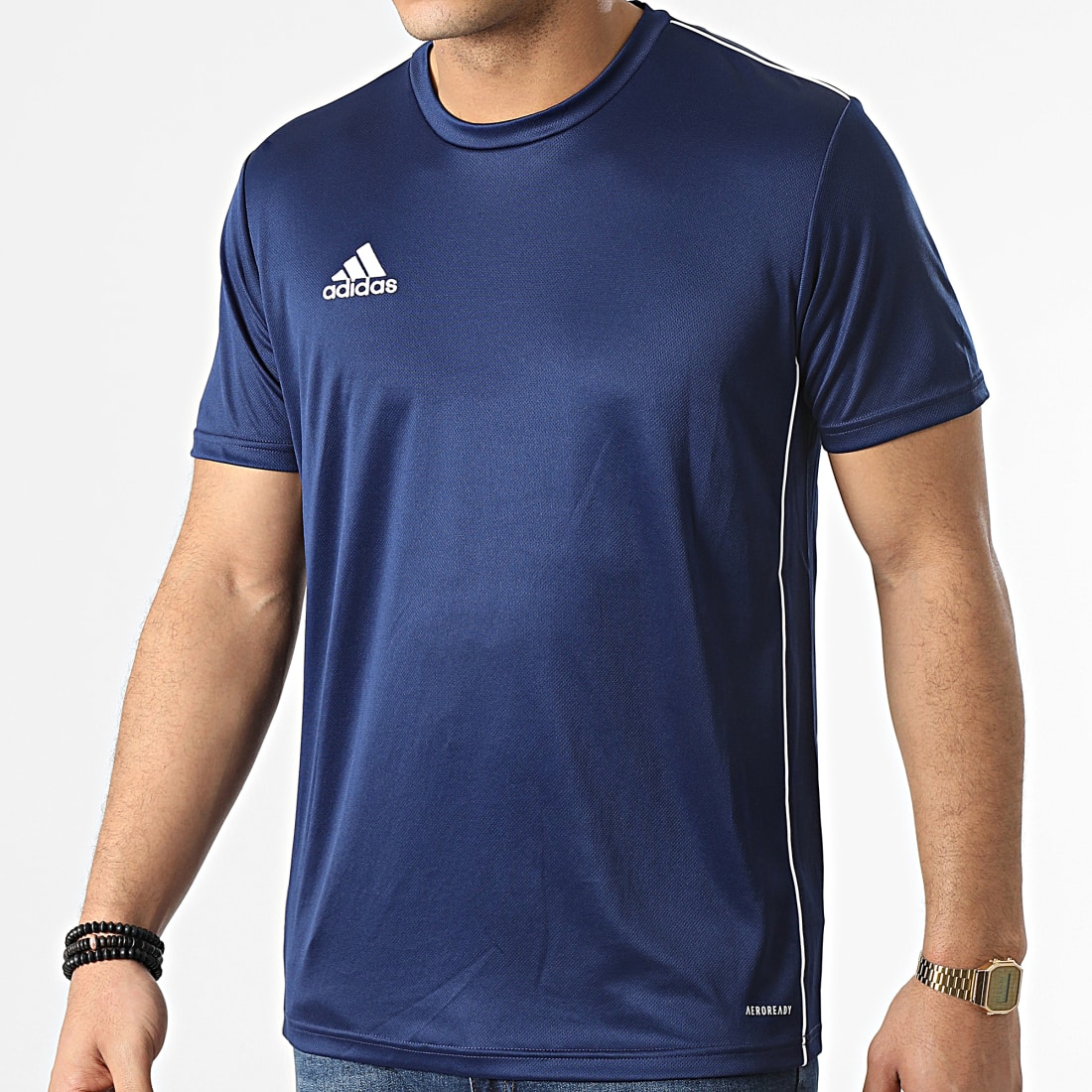 Periodo perioperatorio Muestra navegación Adidas Sportswear - Tee Shirt Core18 CV3450 Bleu Marine -  LaBoutiqueOfficielle.com