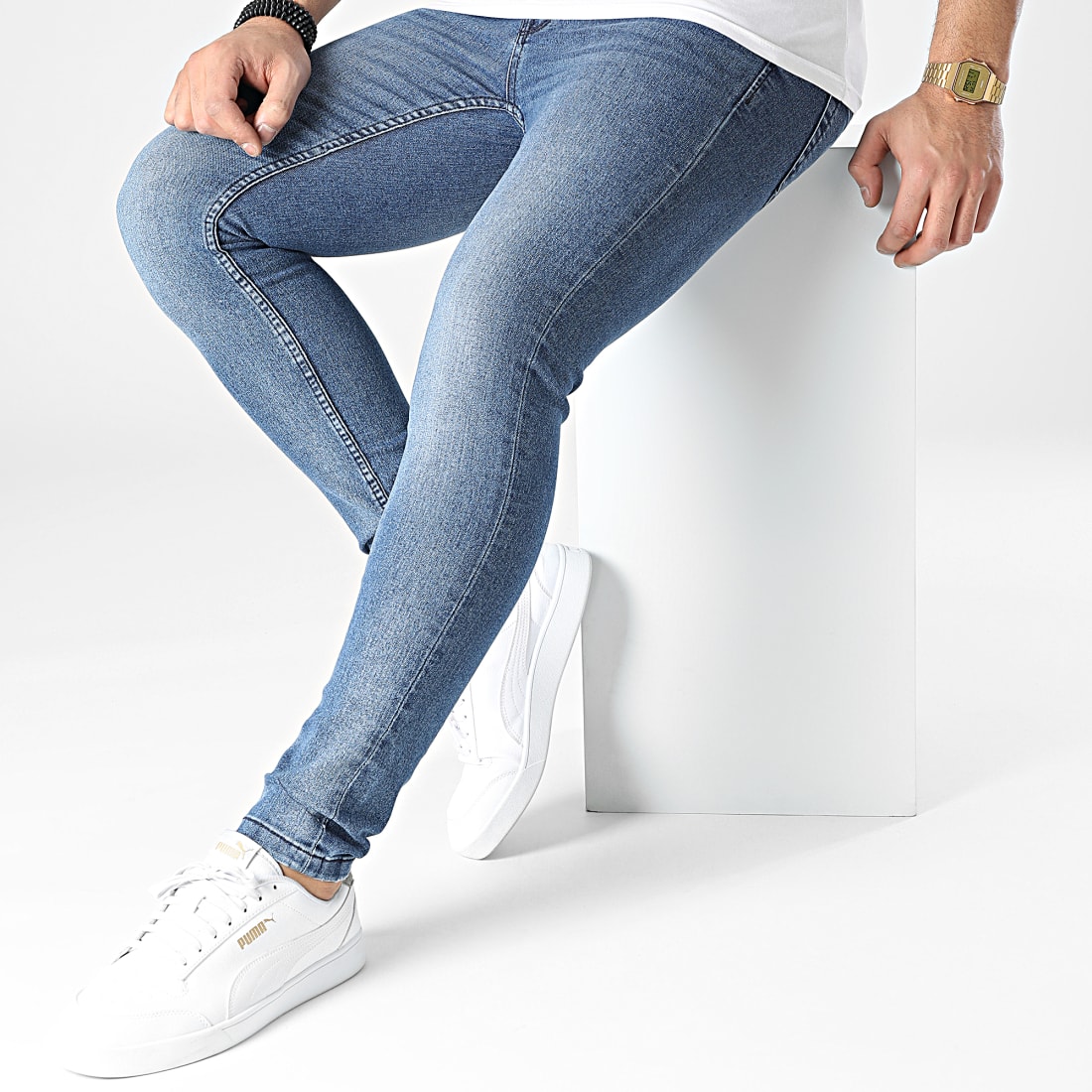 Only And Sons Jean Skinny Warp Bleu Denim