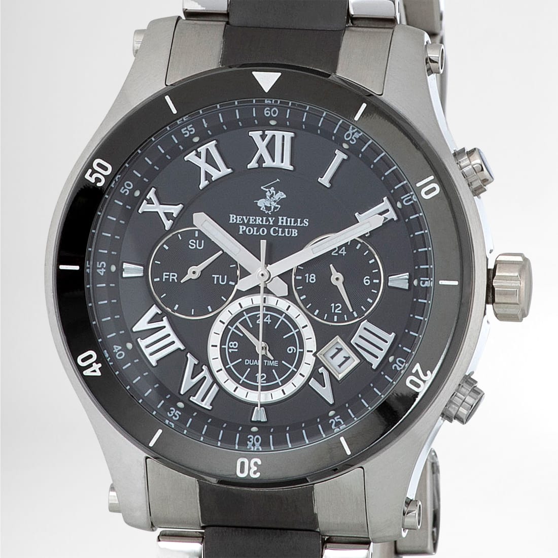 Montre beverly hills polo best sale club acier inoxydable noir