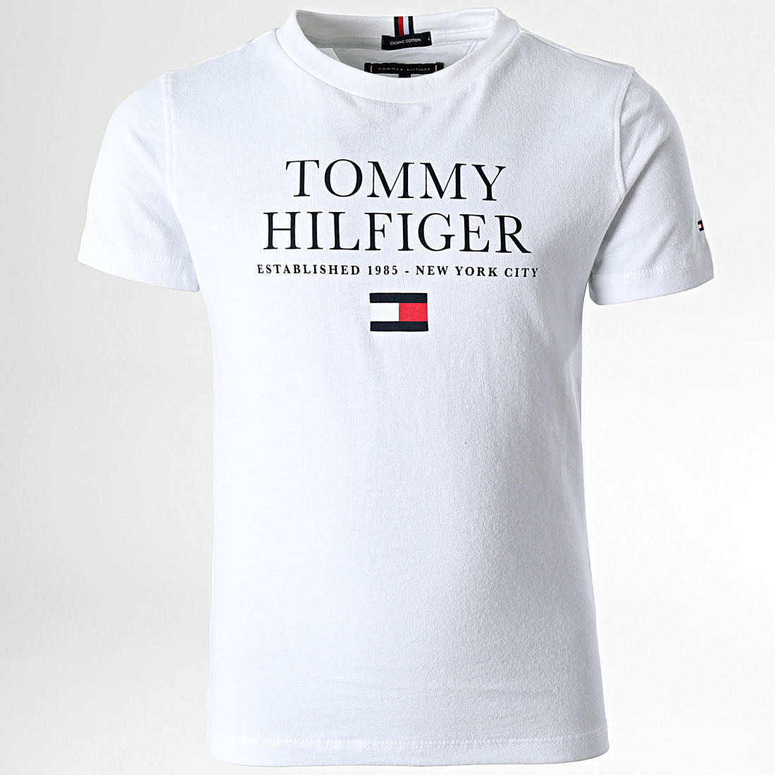 Tommy Hilfiger Tee Shirt Enfant Logo 7012 Blanc