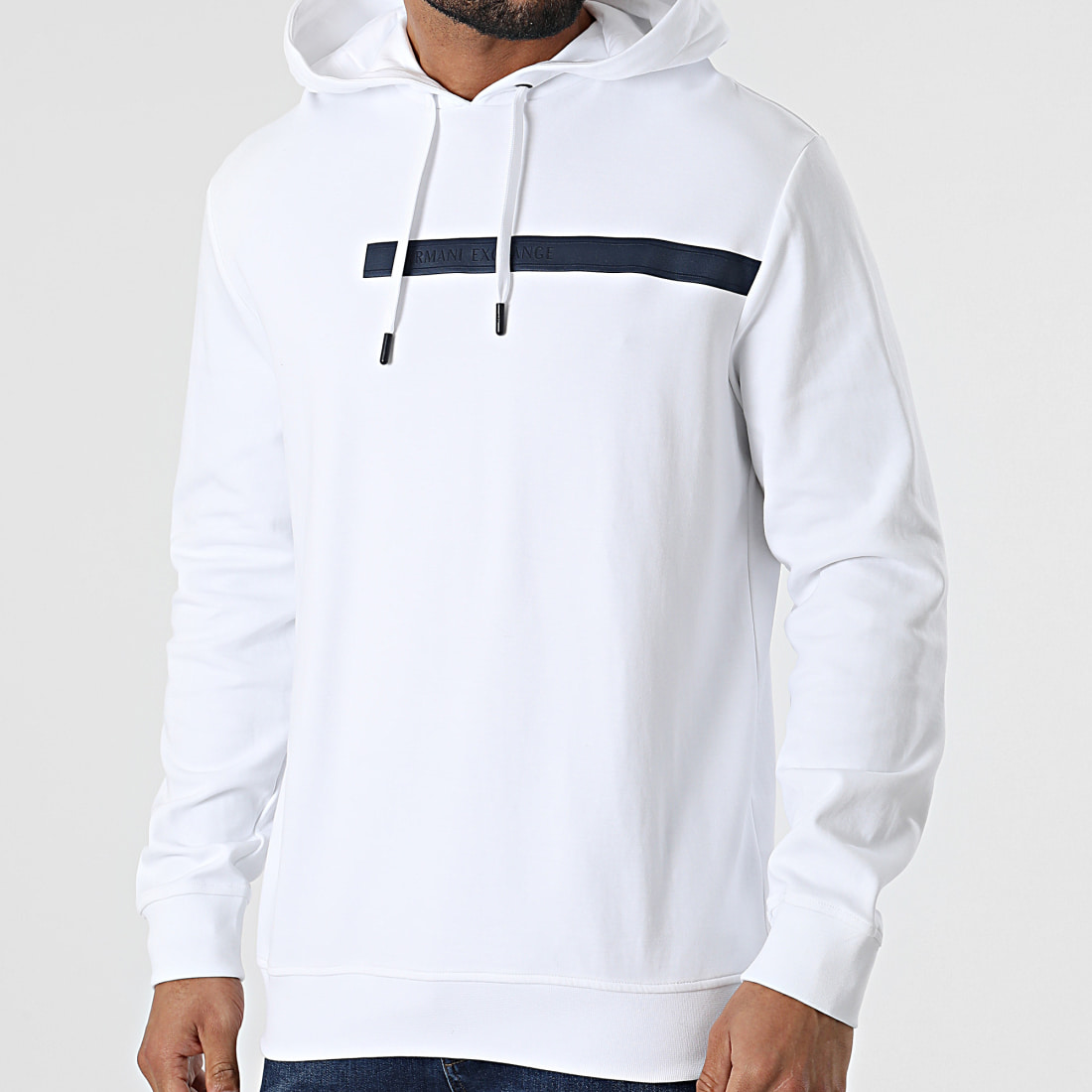 Armani Exchange Sweat Capuche 3LZMAMZJ8QZ Blanc