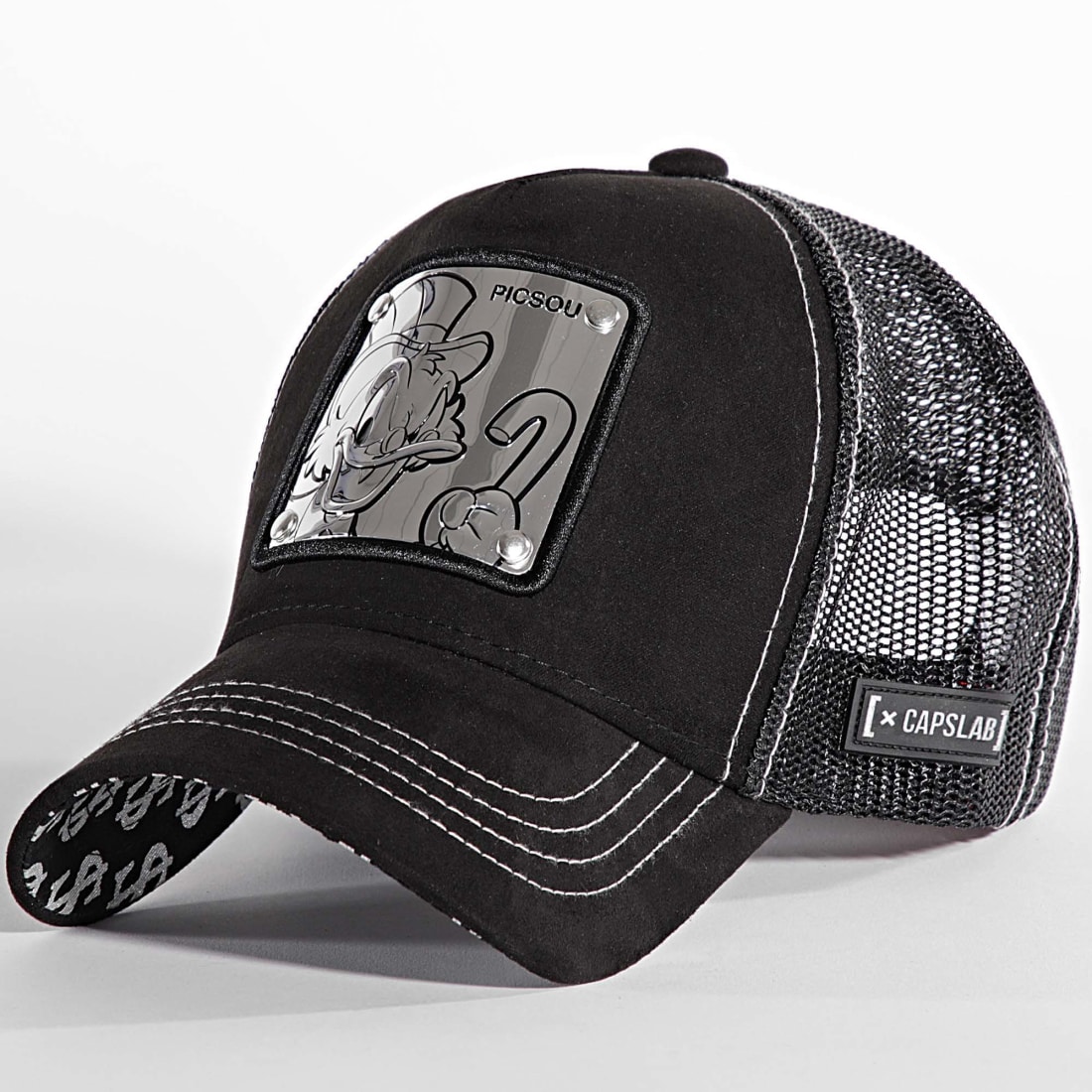 Capslab Casquette Trucker Picsou Noir Argent