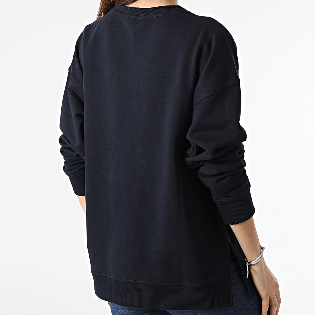 Tommy Hilfiger Sweat Crewneck Femme Relaxed Text 4270 Bleu