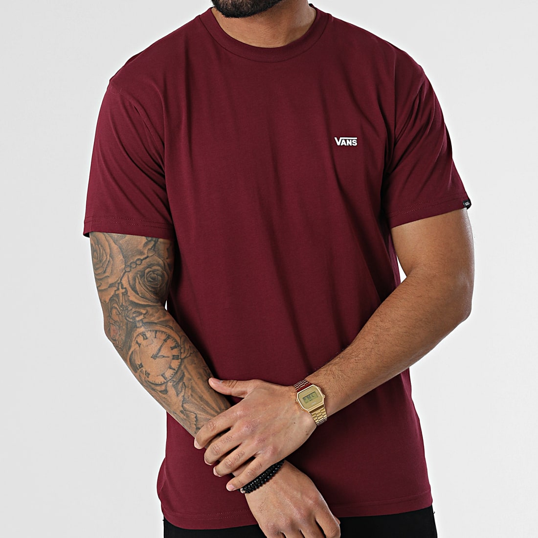 Vans t shirt bordeaux store