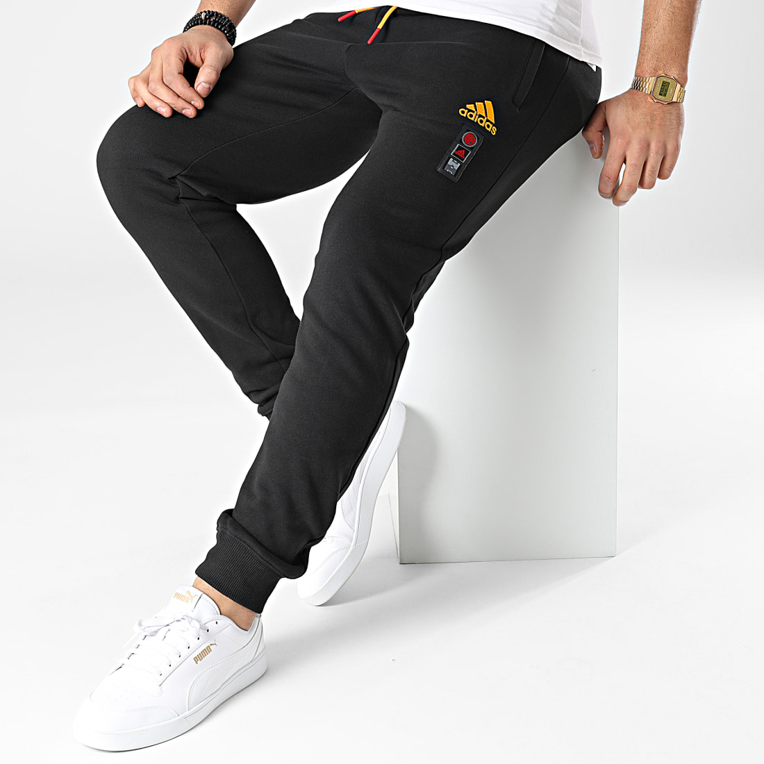 Pantalon de jogging adidas Essentiels Colorblock Manchester United - Legend  Ink/Noir - Homme