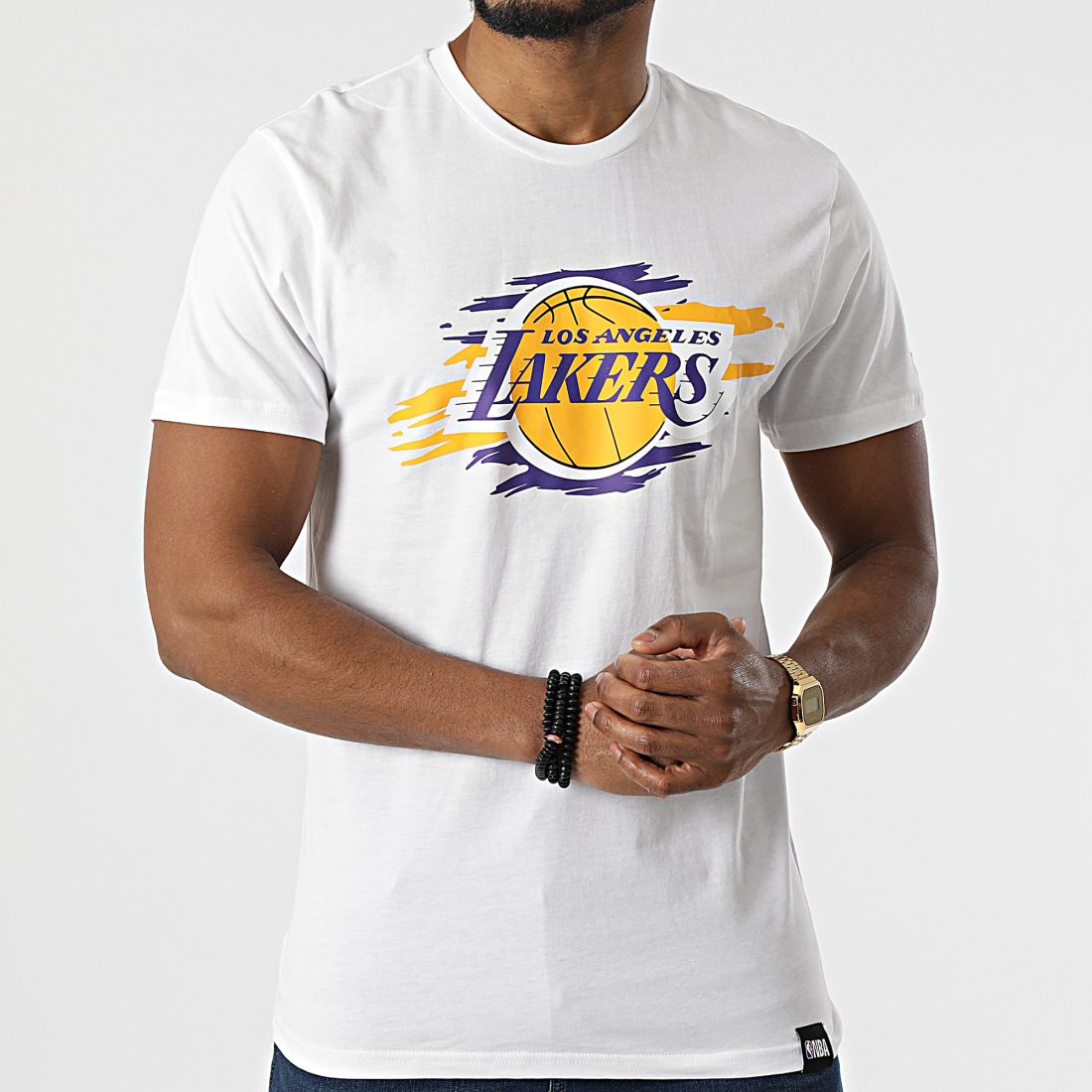 LA Lakers Tear Logo White T-Shirt