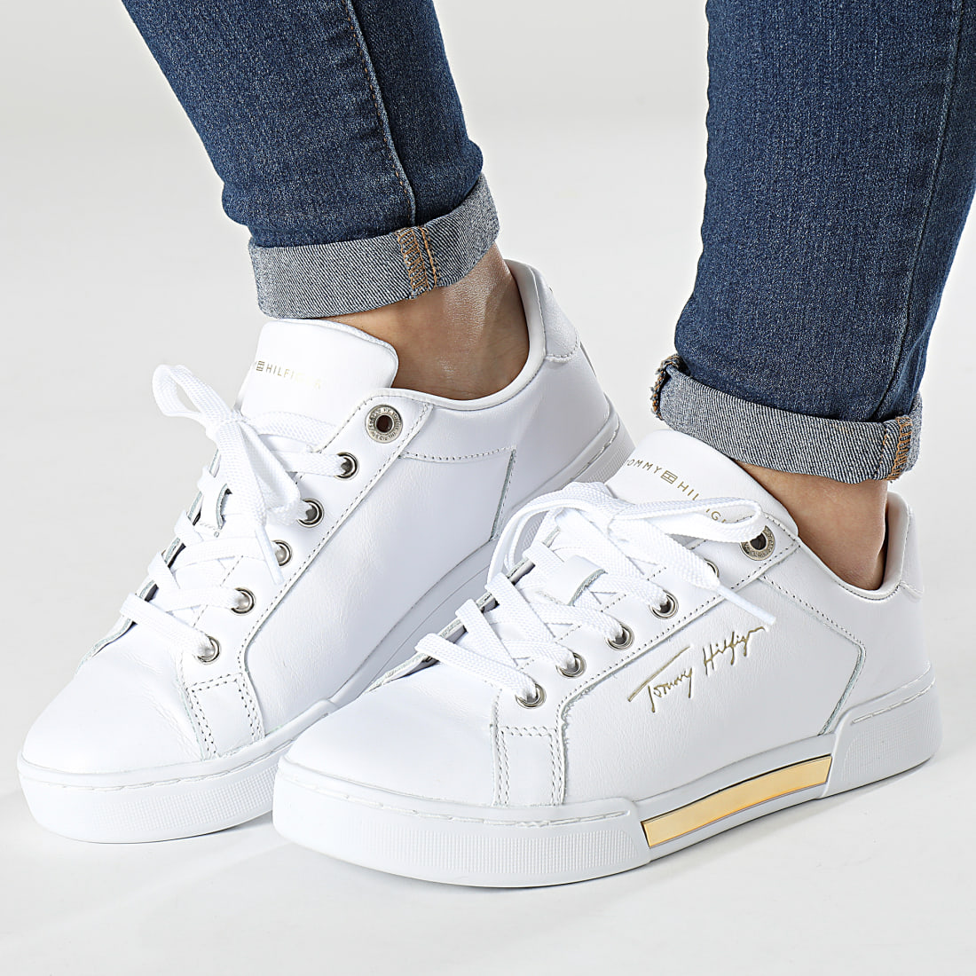 tommy hilfiger basket blanche femme