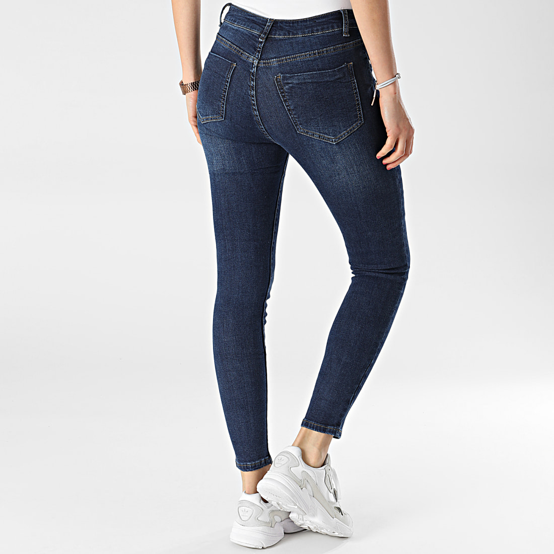 Jean skinny hot sale bleu brut femme