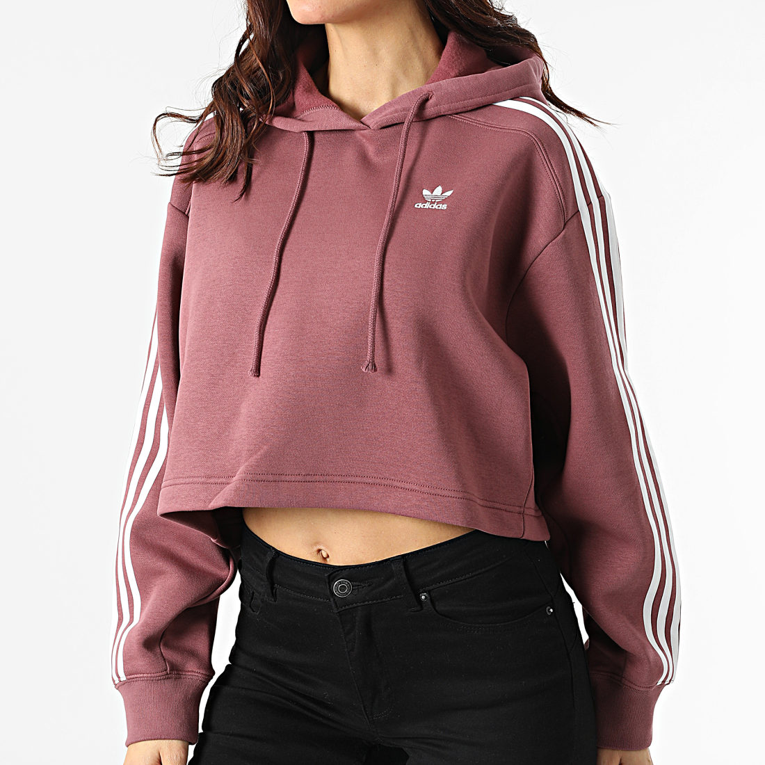 Femme Adidas Sweat-shirt à capuche Tropicalage Cropped Multicolor