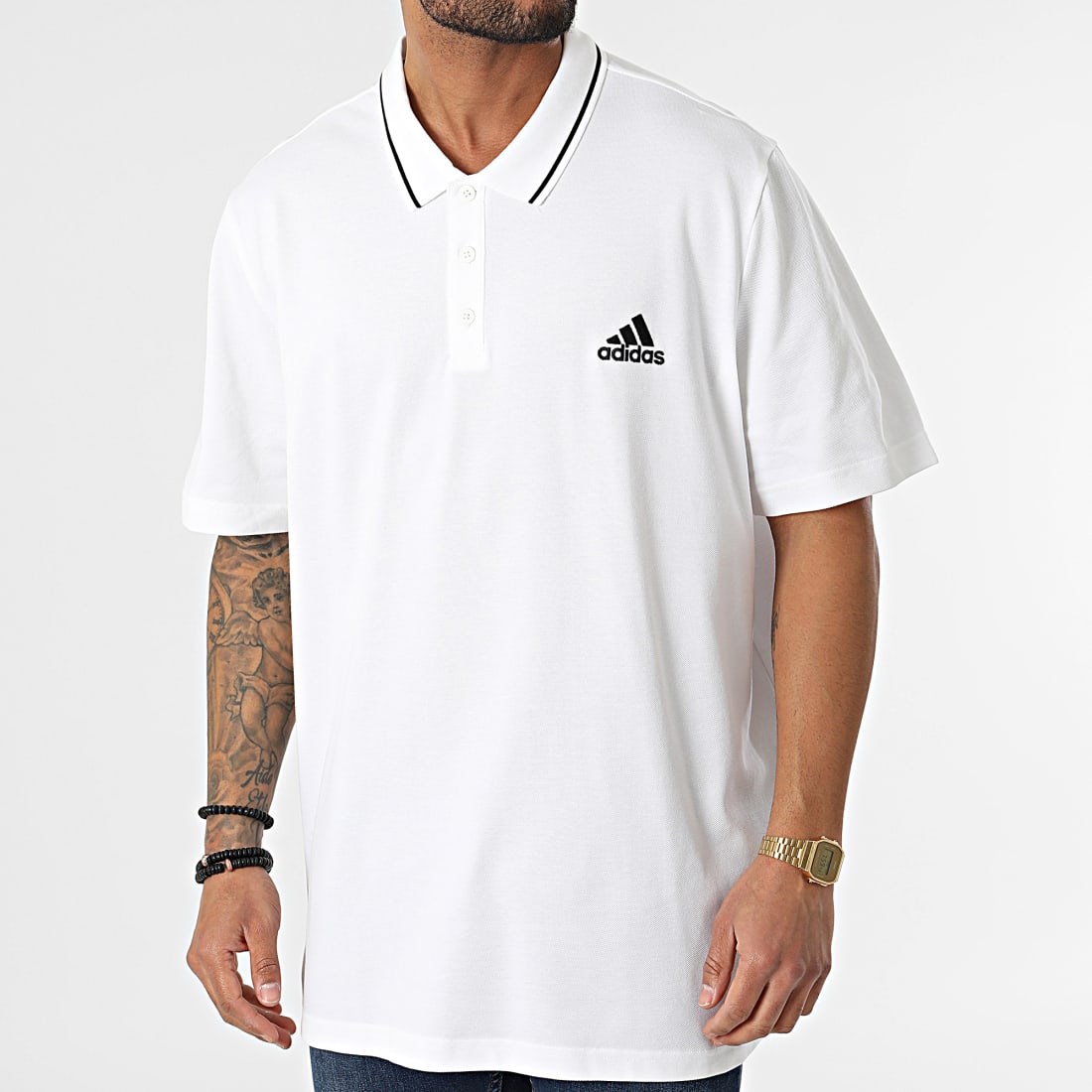 Adidas Performance - Polo A Manches Courtes Aeroready Essentials Piqué  Small Logo Gk9221 Blanc - LaBoutiqueOfficielle.com